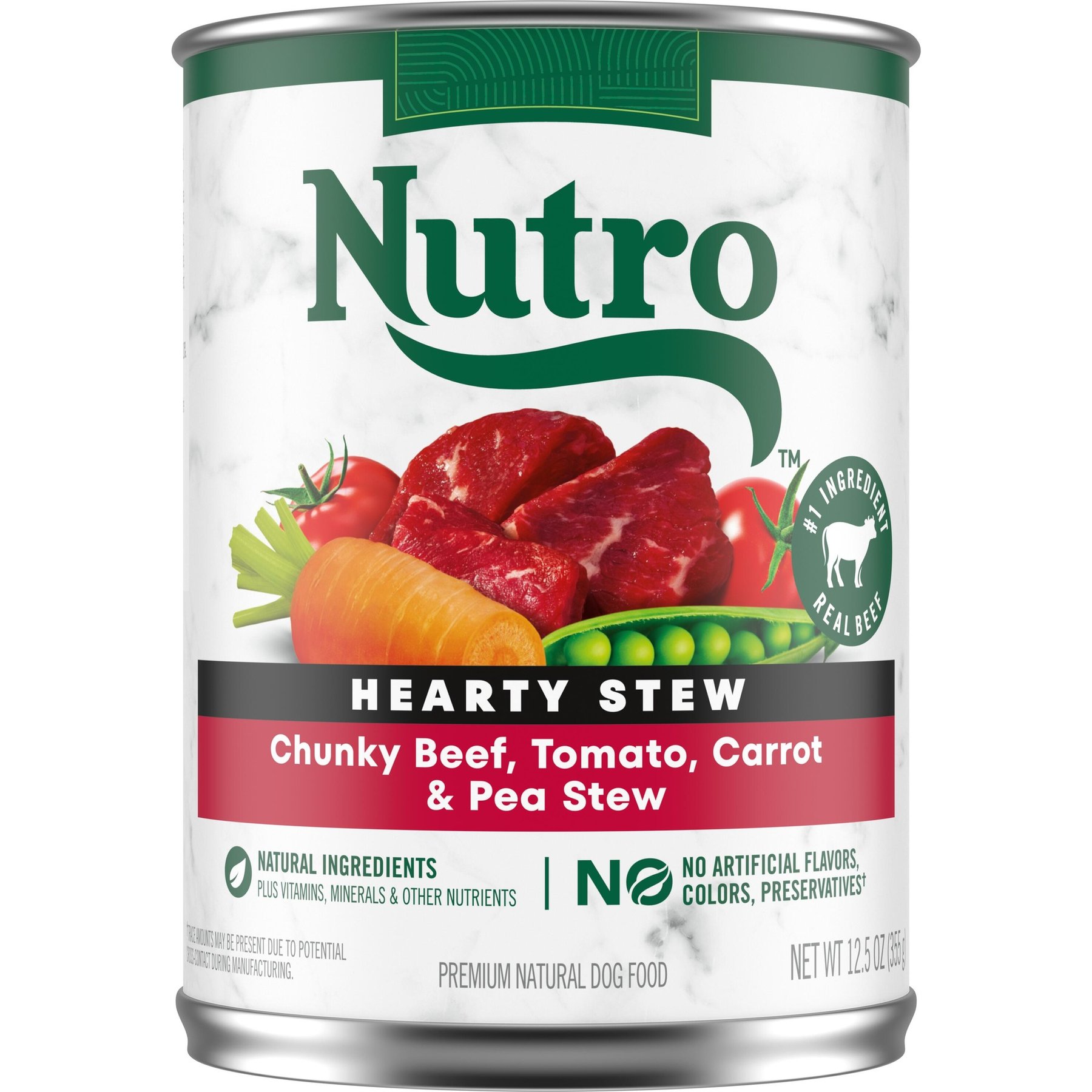 Nutro Hearty Stew Adult Chunky Beef, Tomato, Carrot & Pea Canned Wet Dog Food