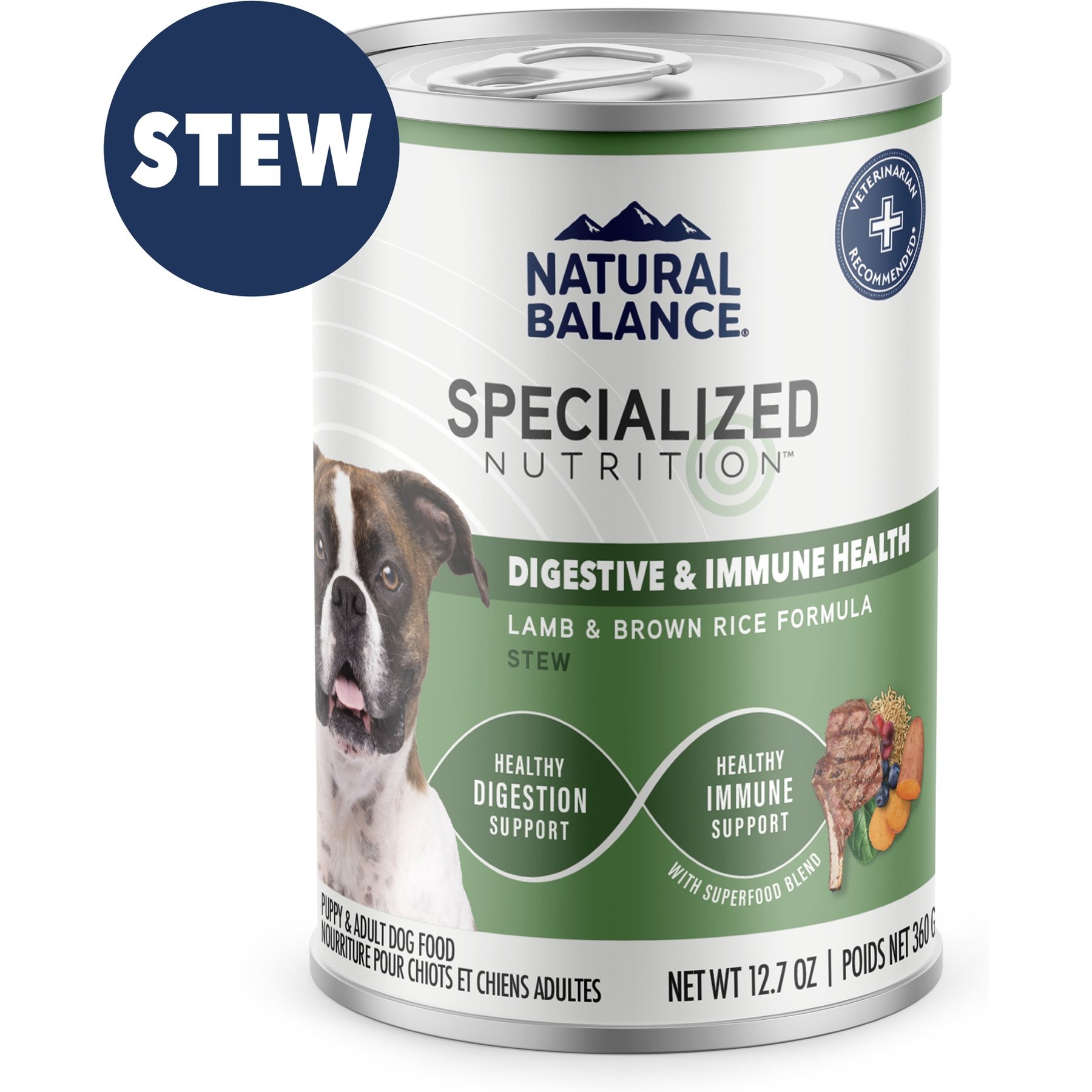 Natural Balance Specialized Nutrition Digestive & Immune Health Adult Lamb & Brown Rice Formula Wet Dog Food