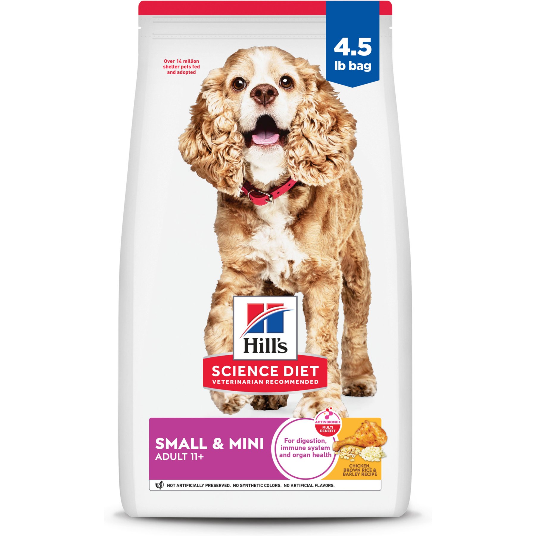 Hill's Science Diet Senior Adult 11+ Small Breed & Mini Breed Chicken Meal, Barley & Brown Rice Recipe Dry Dog Food