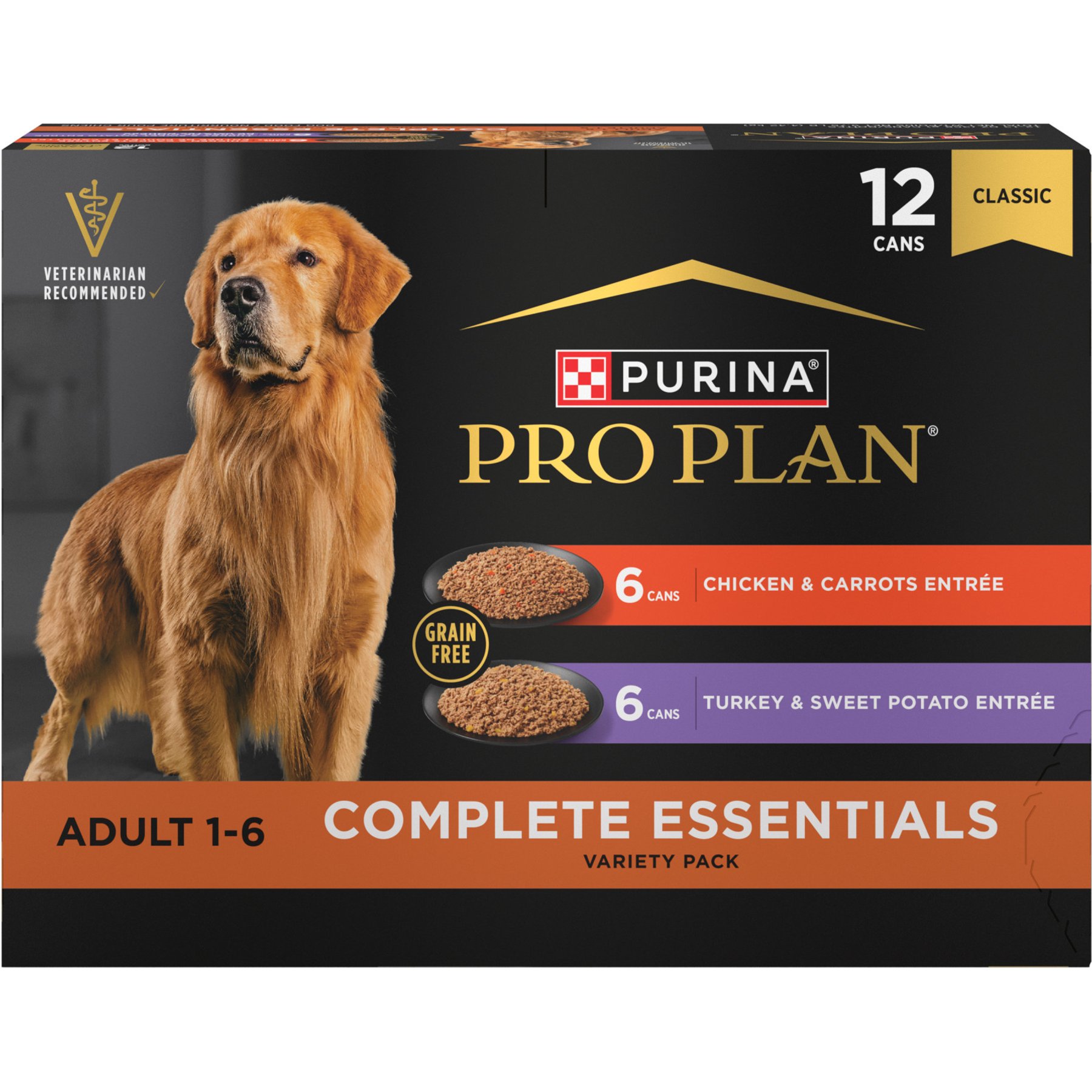 Purina Pro Plan Complete Essentials Variety Pack Grain-Free Canned Dog Food