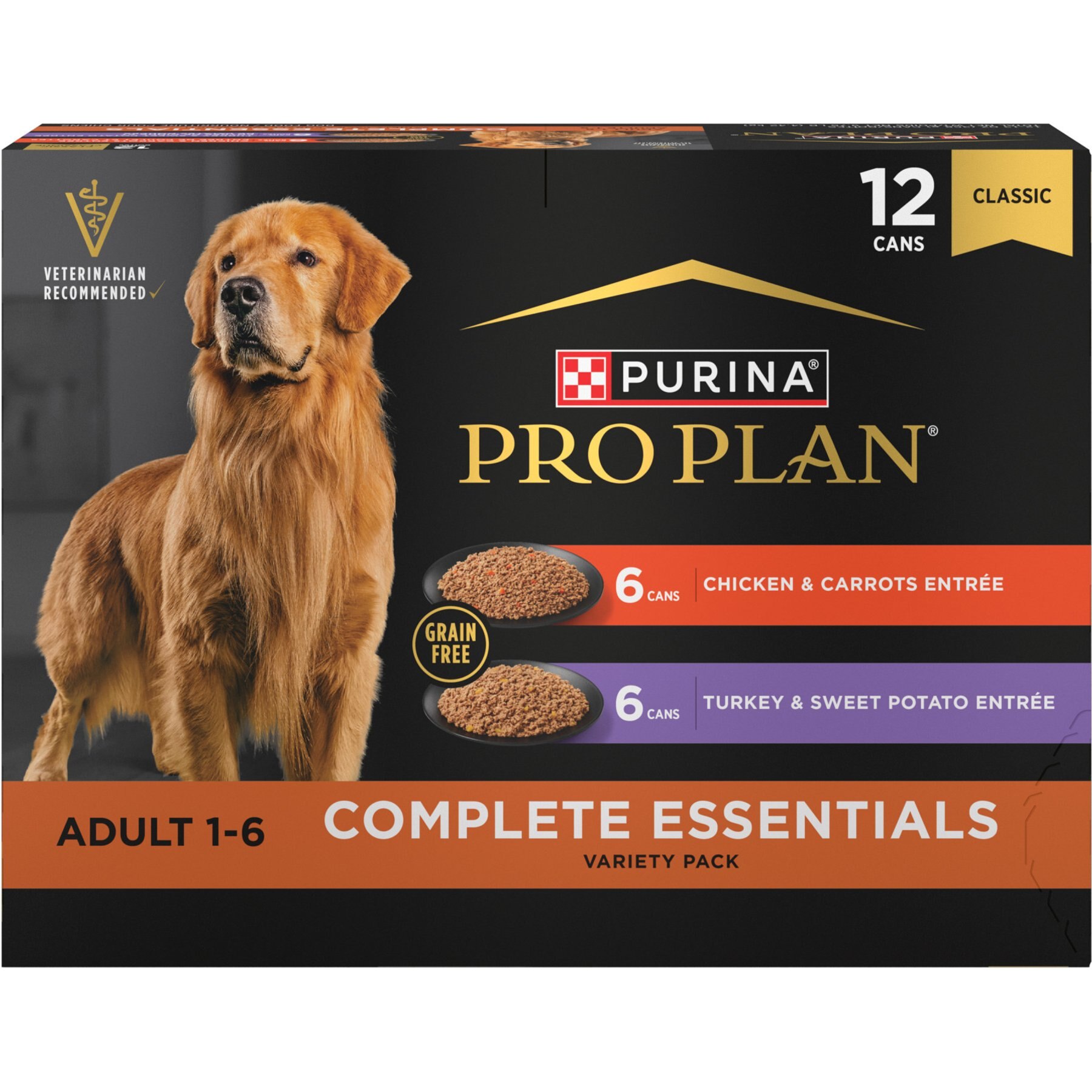 Purina Pro Plan Complete Essentials Variety Pack Grain-Free Canned Dog Food