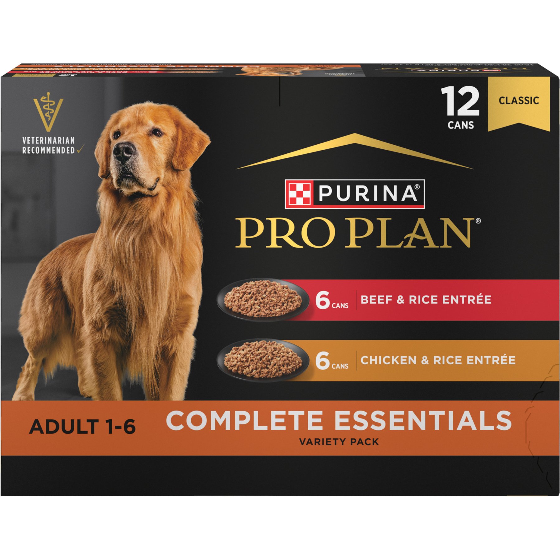 Purina Pro Plan Complete Essentials Entrees Wet Dog Food Variety Pack