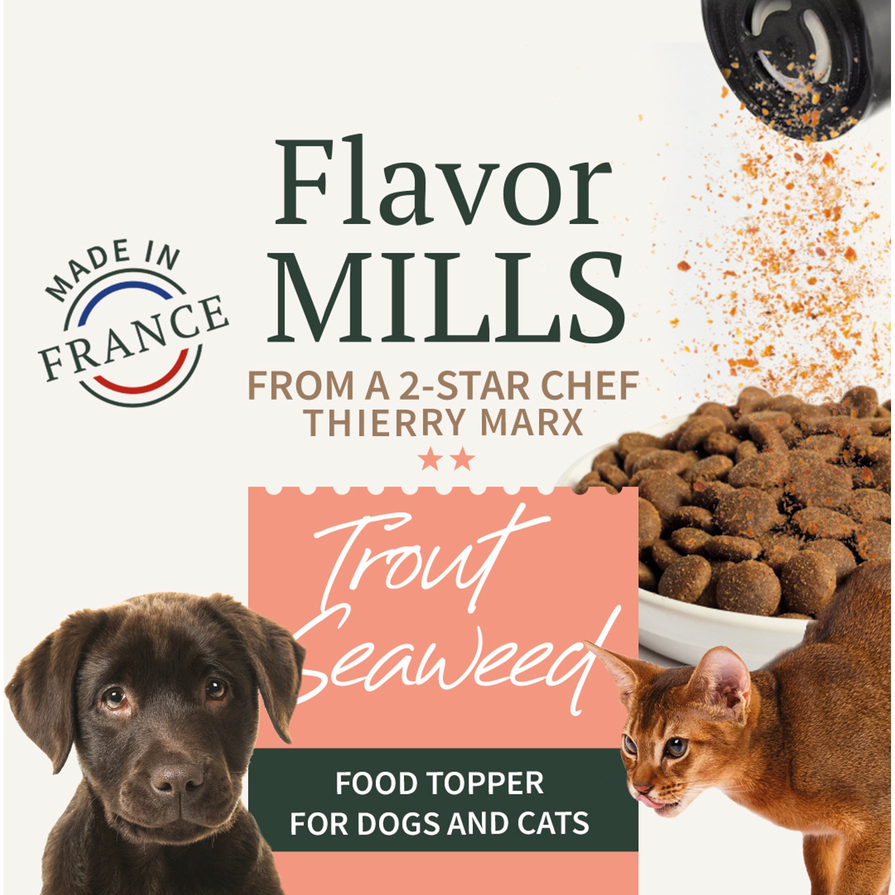 Bab'in Flavour Mill Trout & Algae Dog Food Topper