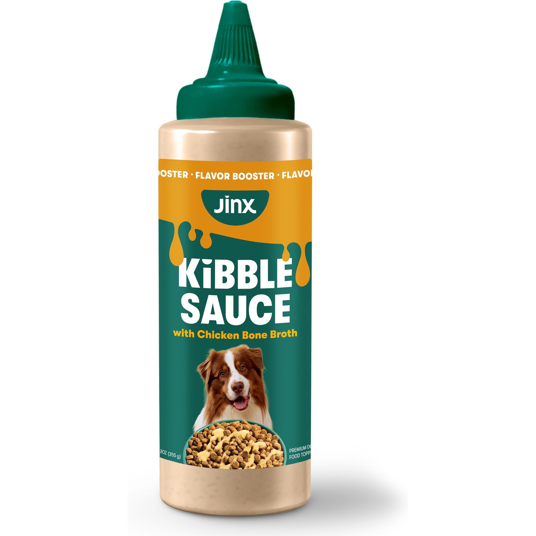 Jinx Kibble Sauce Chicken Bone Broth Wet Dog Food Topper, 12-fl oz bottle
