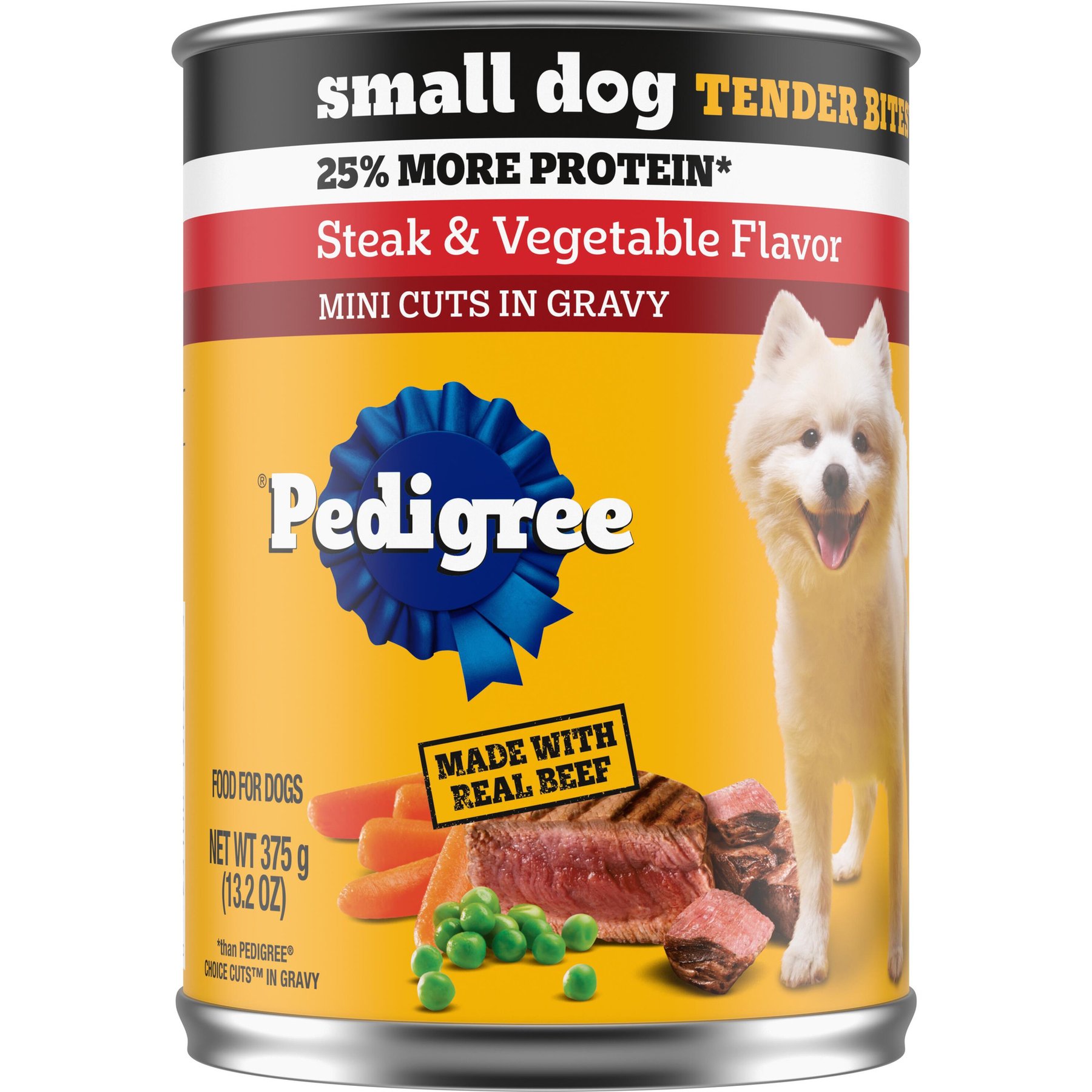Pedigree Tender Bites in Gravy, Steak & Vegetable Flavor Adult Canned Wet Dog Food