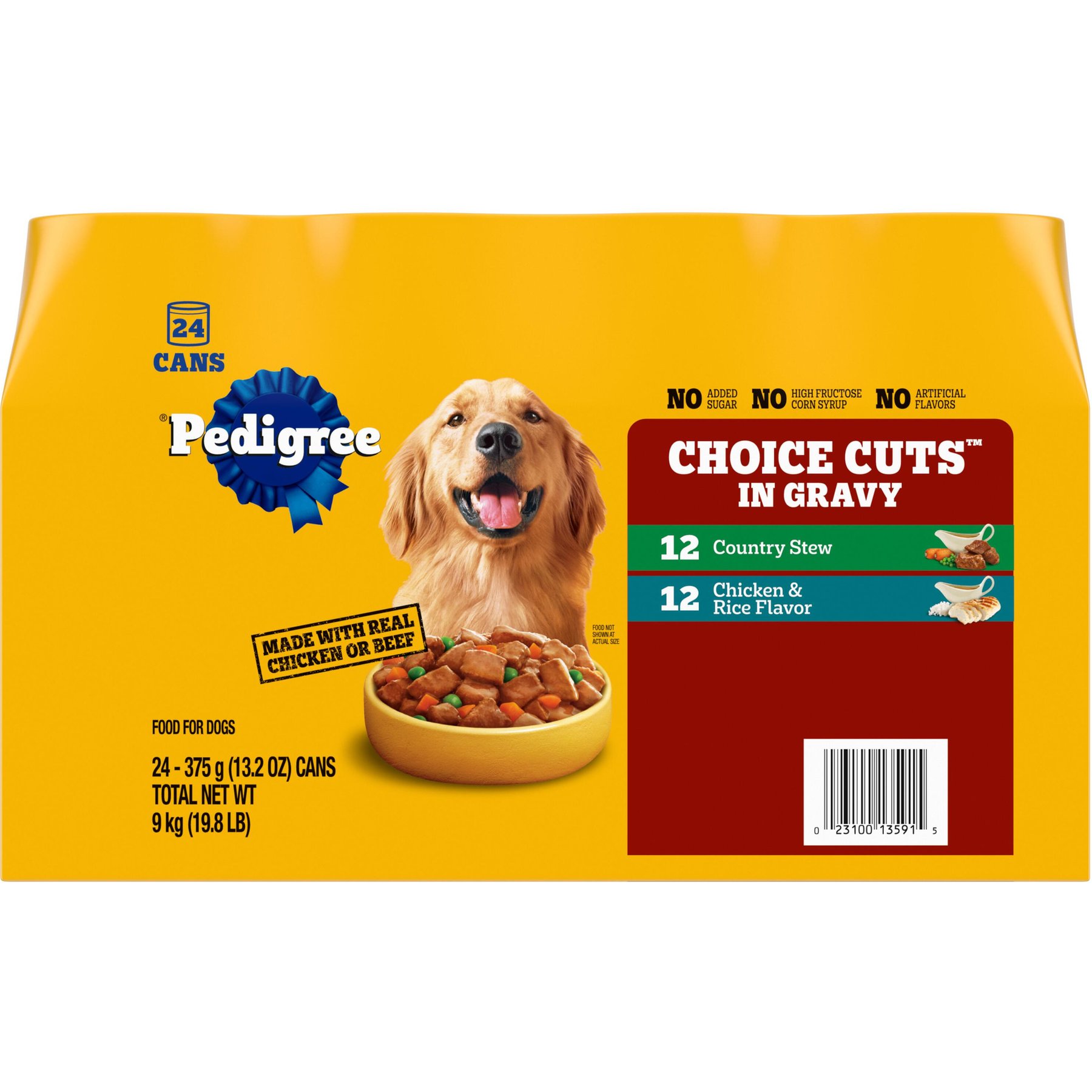 Pedigree Choice Cuts in Gravy Country Stew & Chicken & Rice Flavor Adult Canned Wet Dog Food Variety Pack
