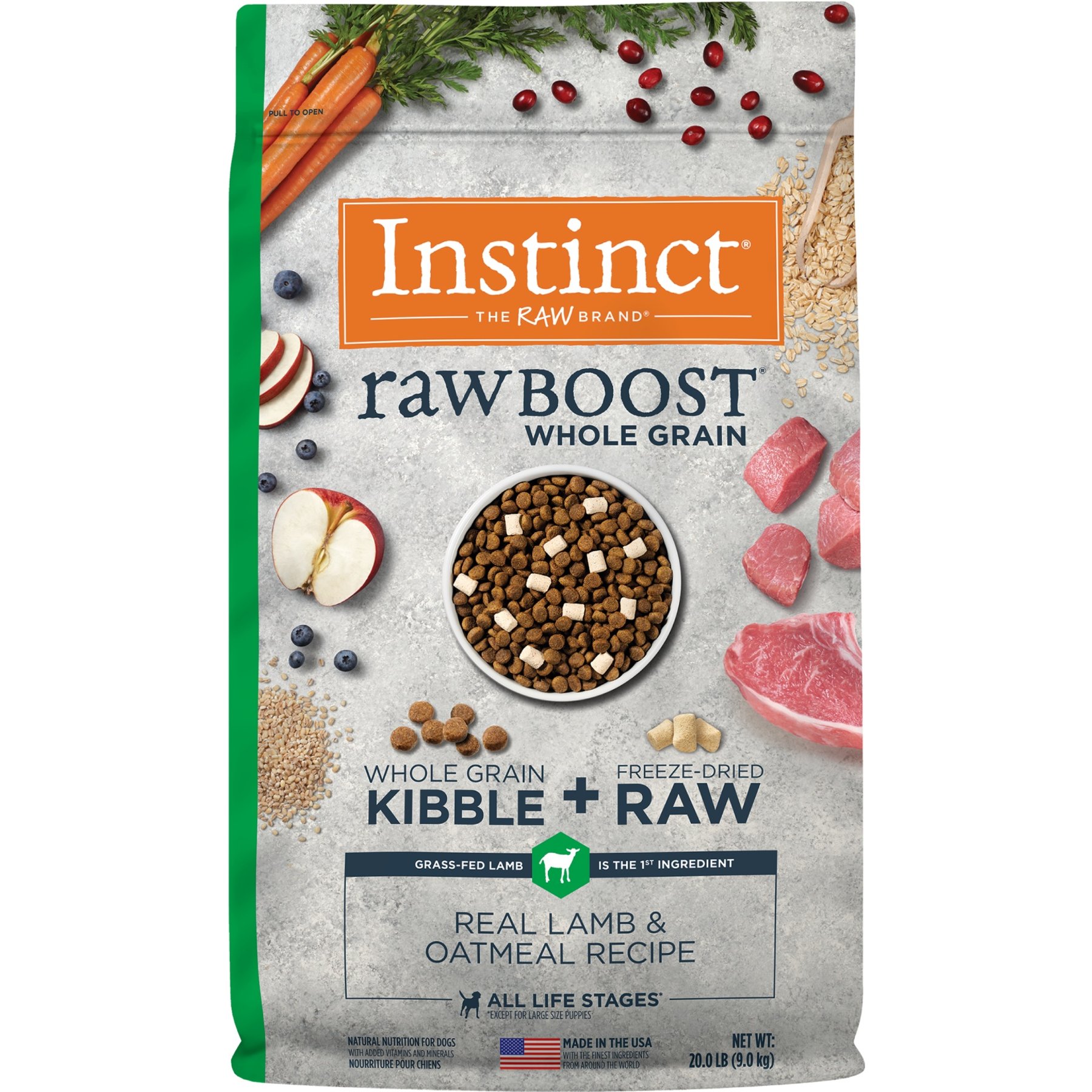 Instinct Raw Boost Whole Grain Real Lamb & Oatmeal Recipe Dry Dog Food