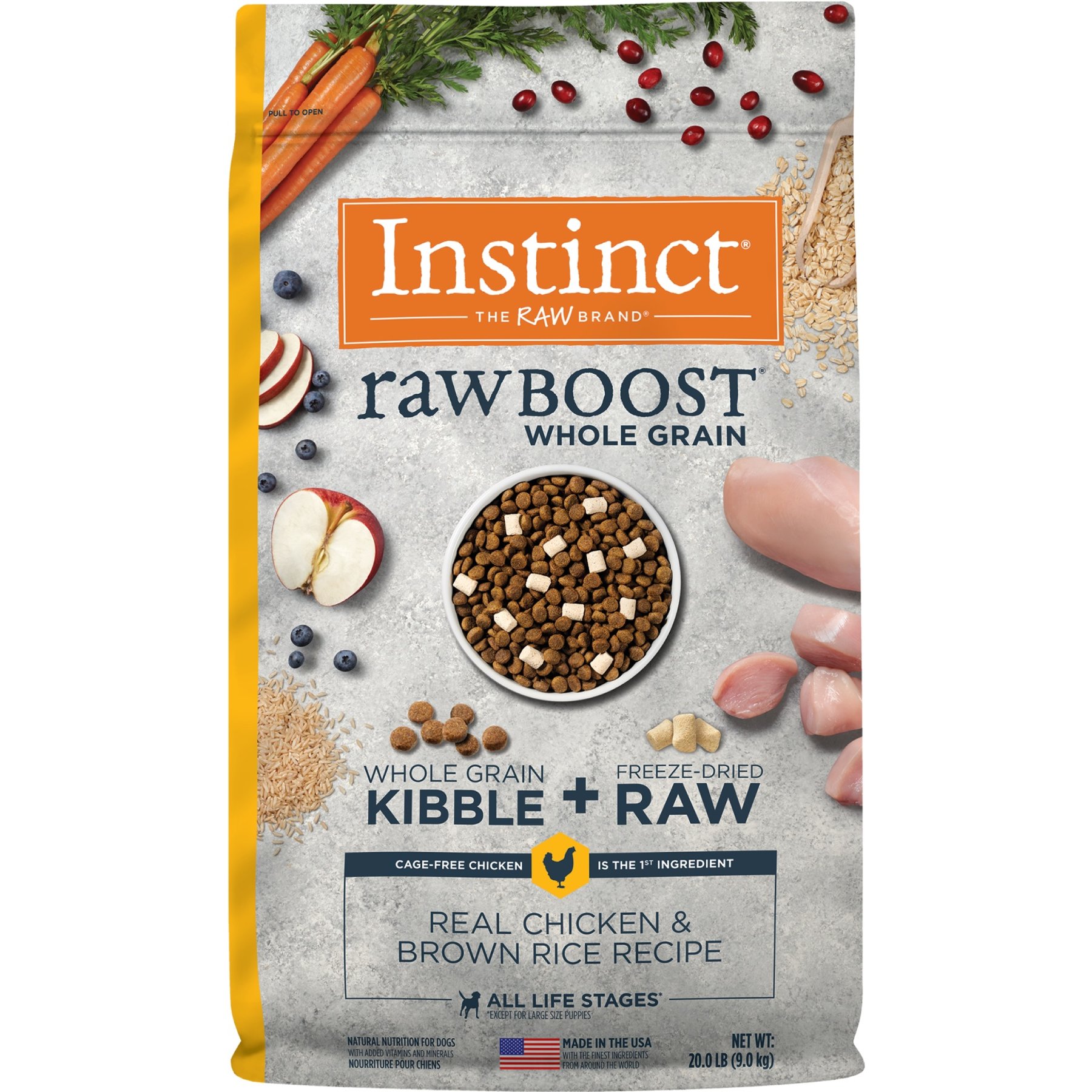 Instinct Raw Boost Whole Grain Real Chicken & Brown Rice Recipe Dry Dog Food