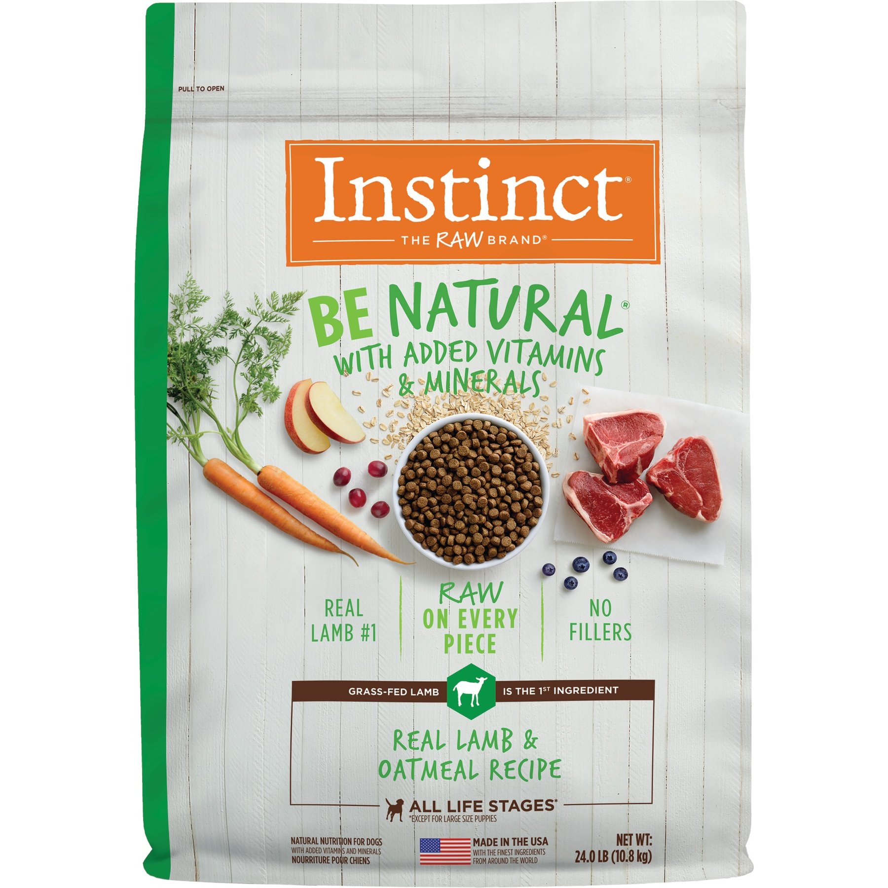 Instinct Be Natural Adult Real Lamb & Oatmeal Recipe Dry Dog Food