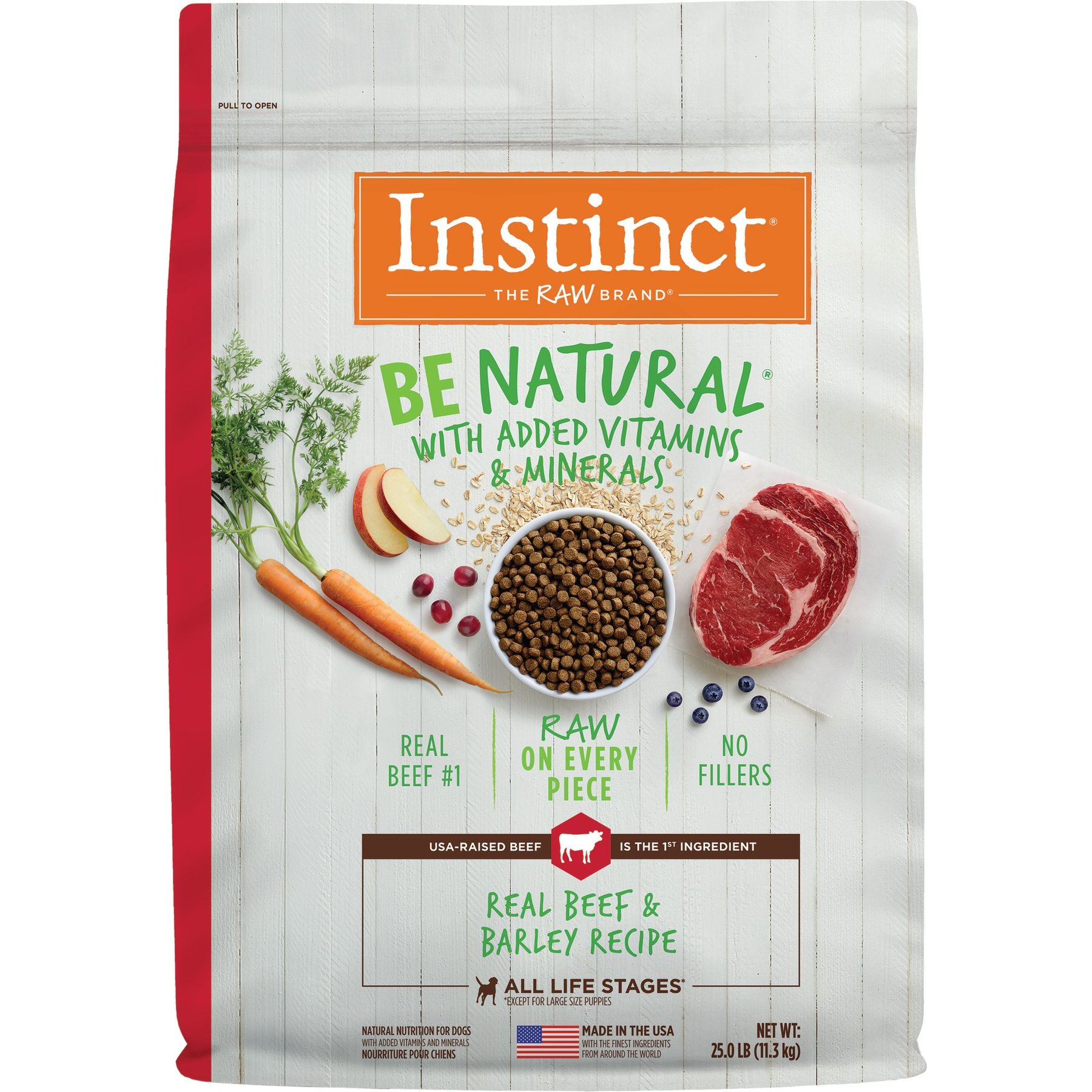 Instinct Be Natural Adult Real Beef & Barley Recipe Dry Dog Food