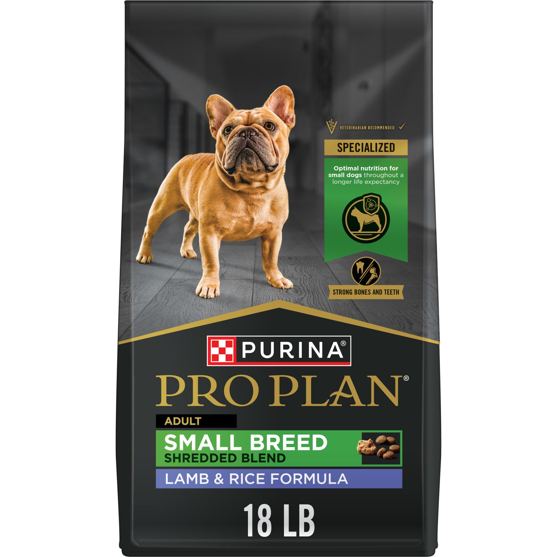 Purina Pro Plan Specialized Shredded Blend Lamb & Rice Formula High Protein Small Breed Dry Dog Food