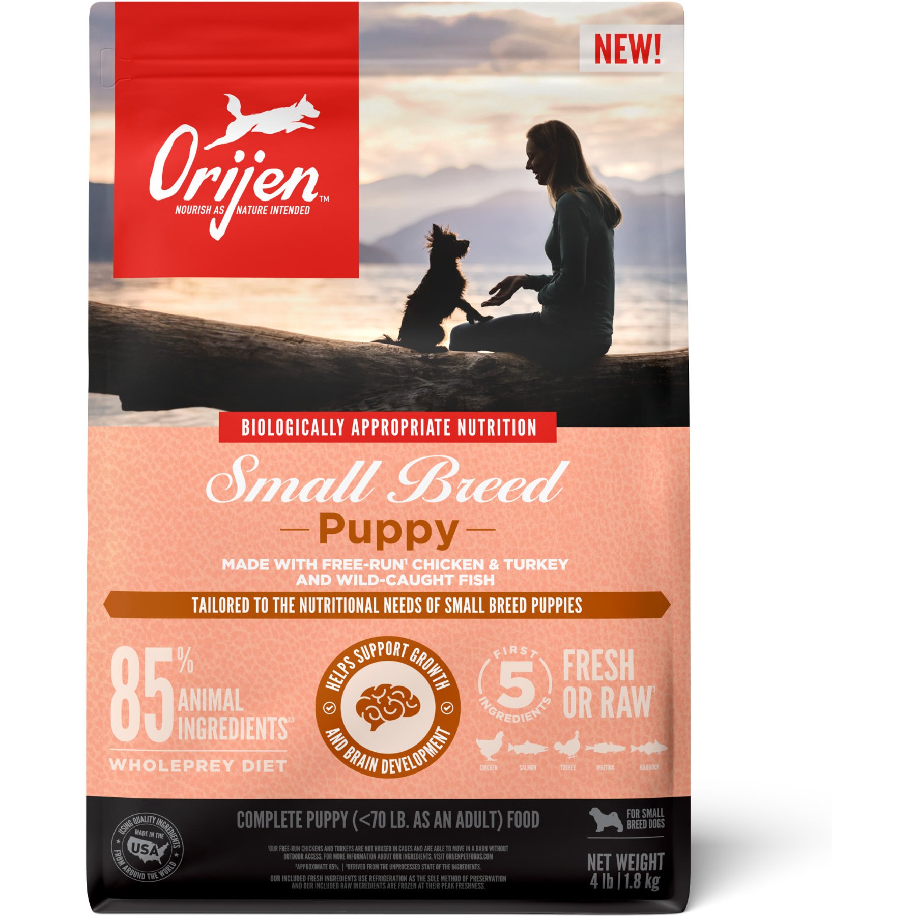 ORIJEN Grain-Free High-Protein Small Breed Puppy Dry Dog Food