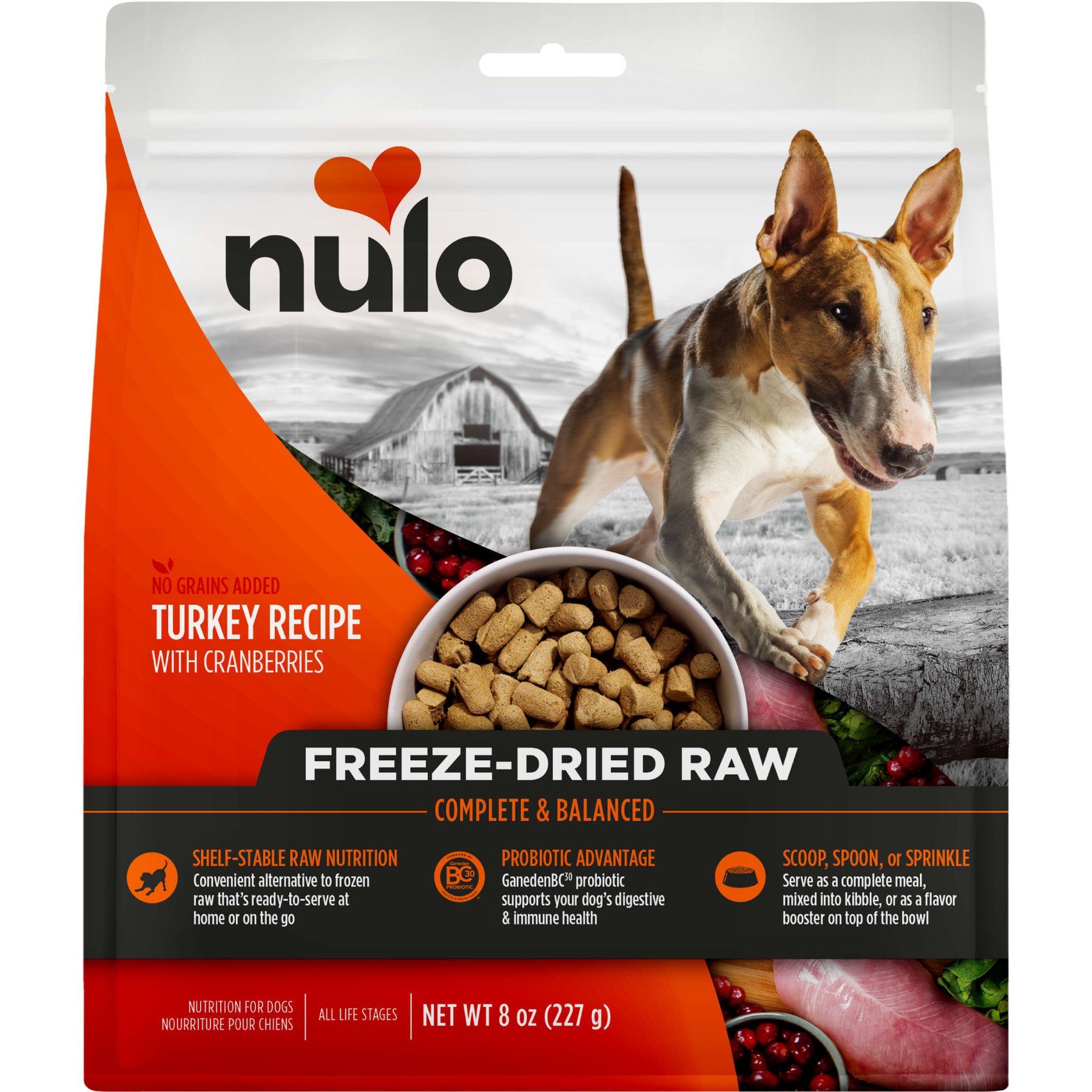 Nulo Turkey Recipe with Cranberries Grain-Free Freeze-Dried Raw Dog Food