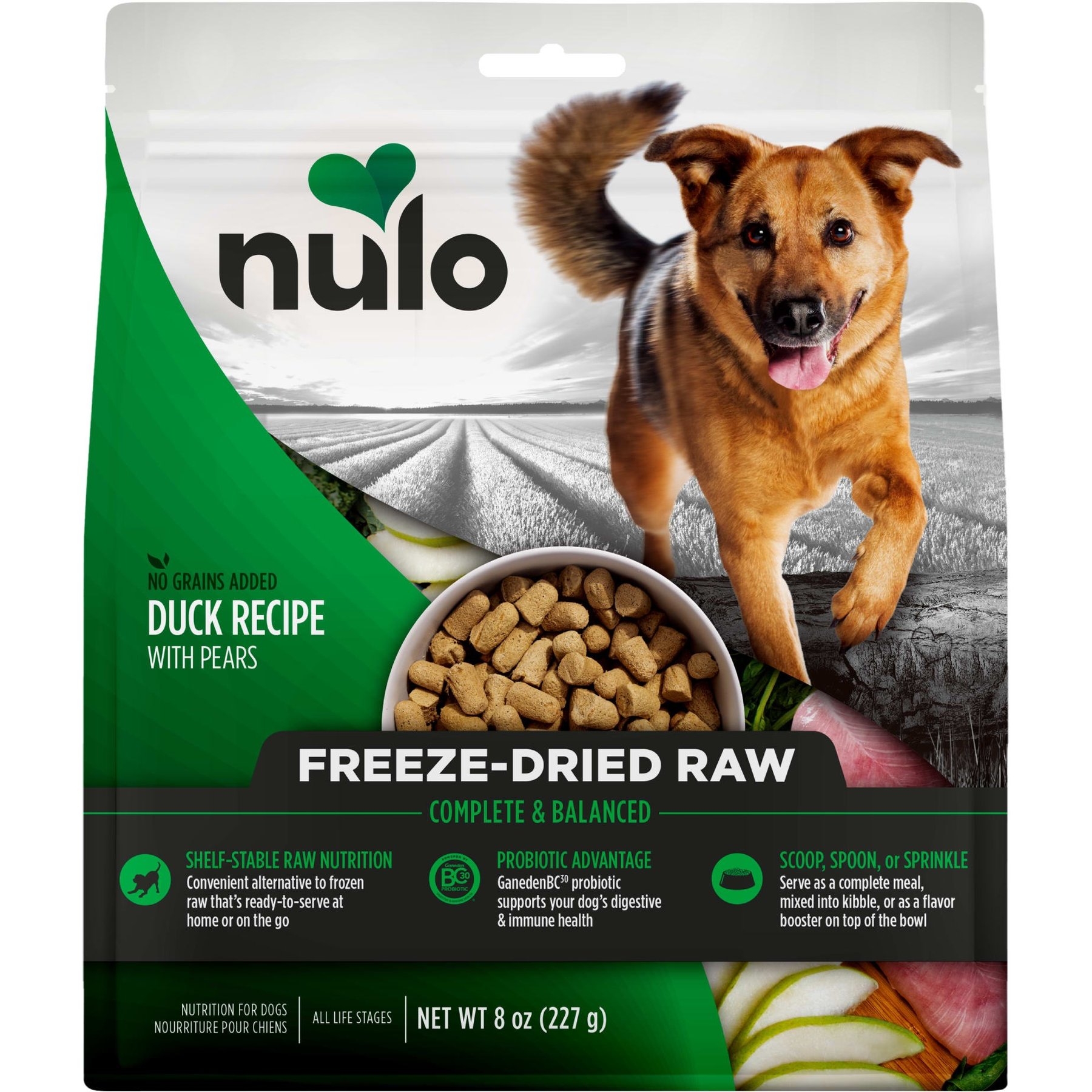 Nulo Freestyle Duck Recipe with Pears Grain-Free Freeze-Dried Raw Dog Food