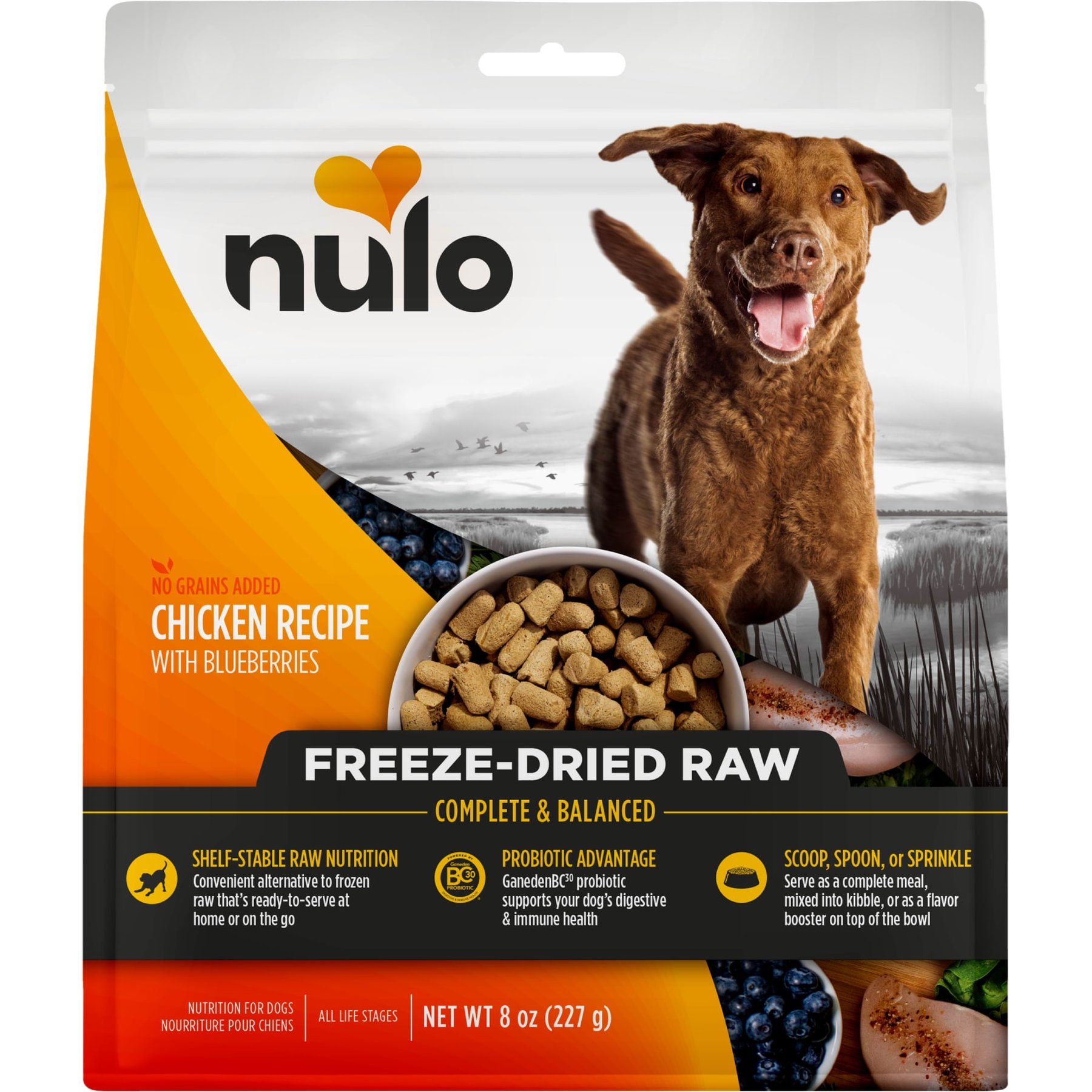 Nulo Chicken & Blueberries Grain-Free Freeze-Dried Raw Dog Food