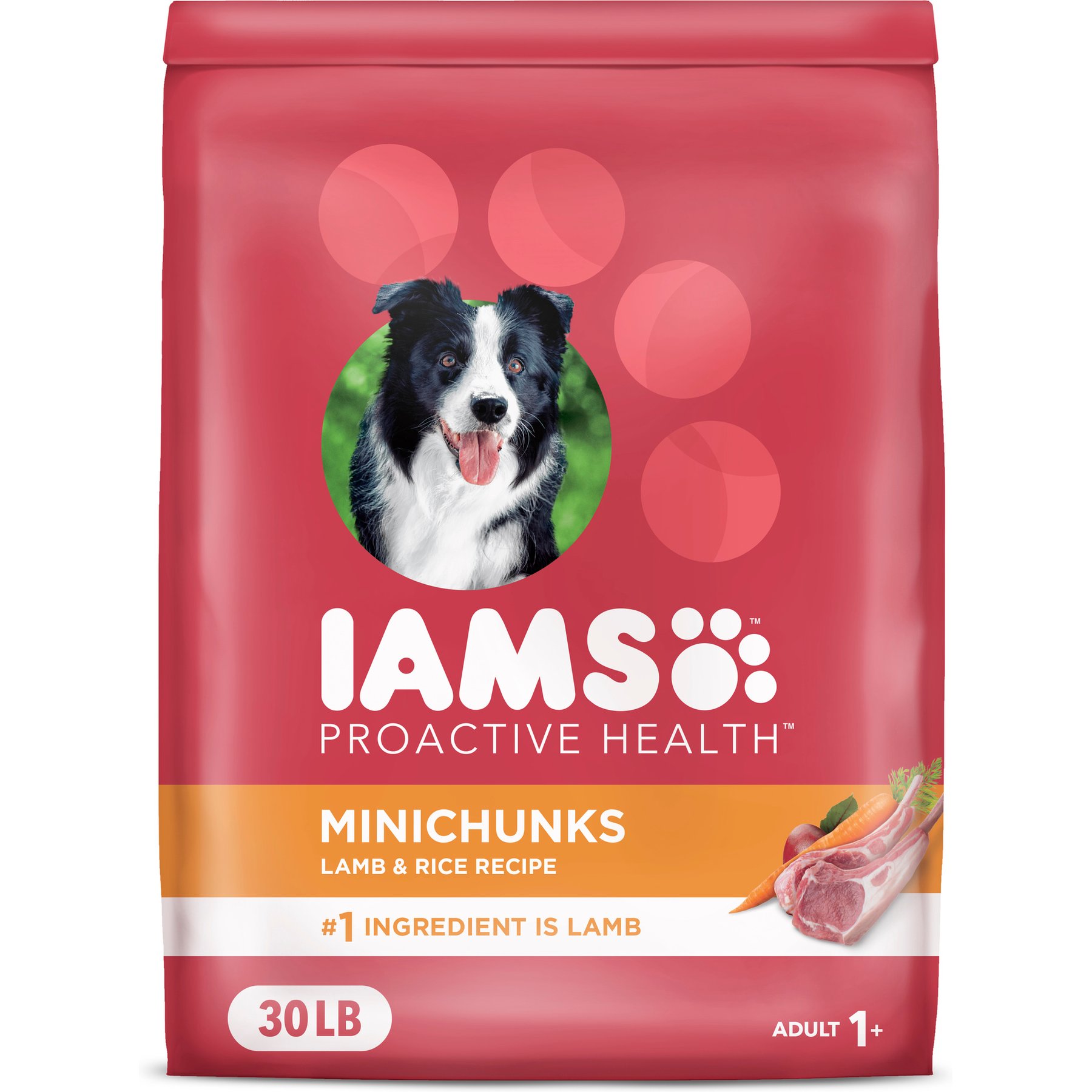 Iams Proactive Health Minichunks Adult High-Protein with Real Lamb Dry Dog Food