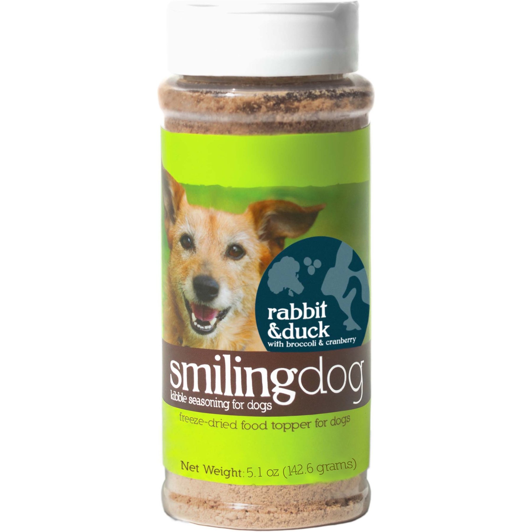 Herbsmith Smiling Dog Kibble Seasoning Rabbit & Duck with Broccoli & Cranberry Dog Food Topper