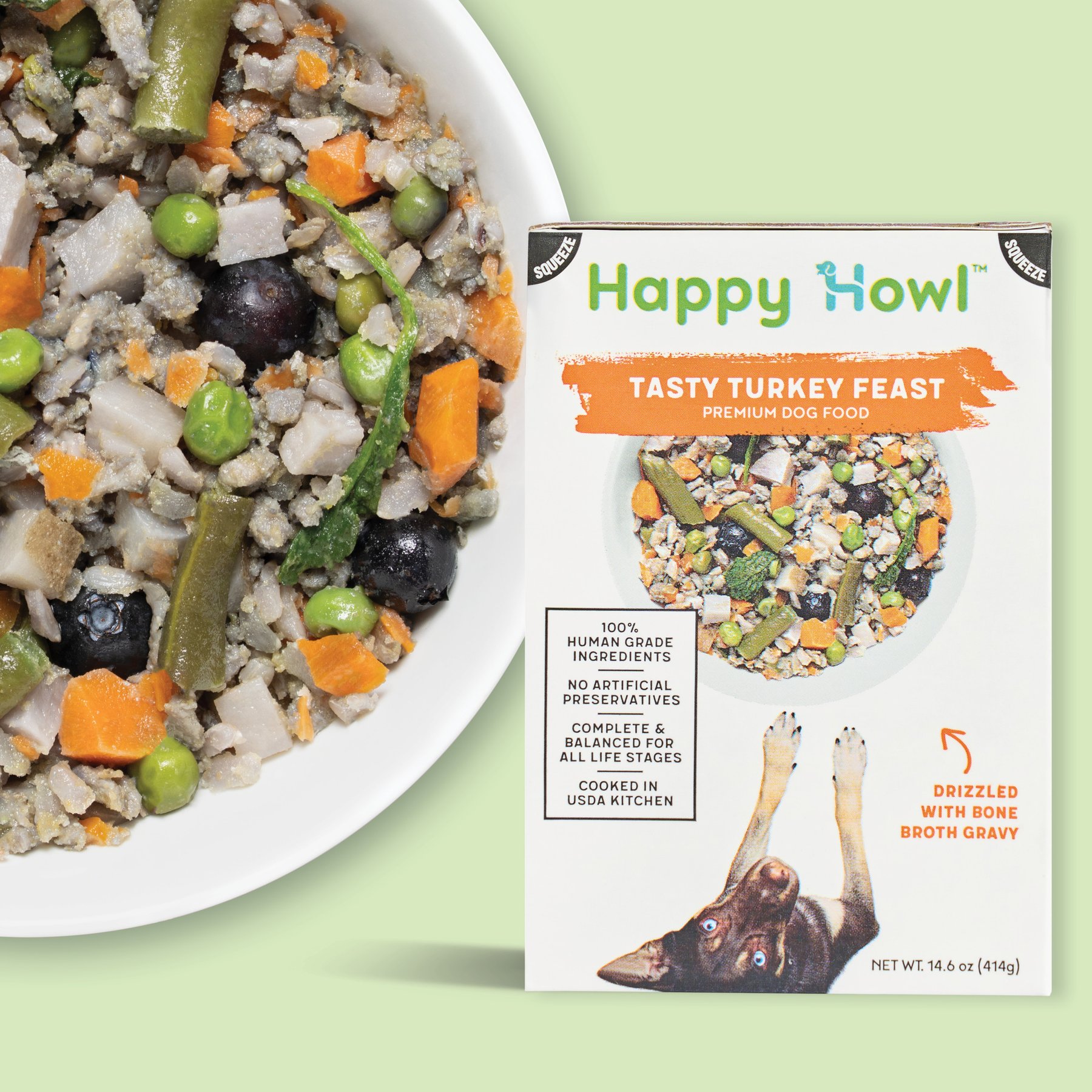 Happy Howl Tasty Turkey Feast 100% Human-Grade Wet Dog Food