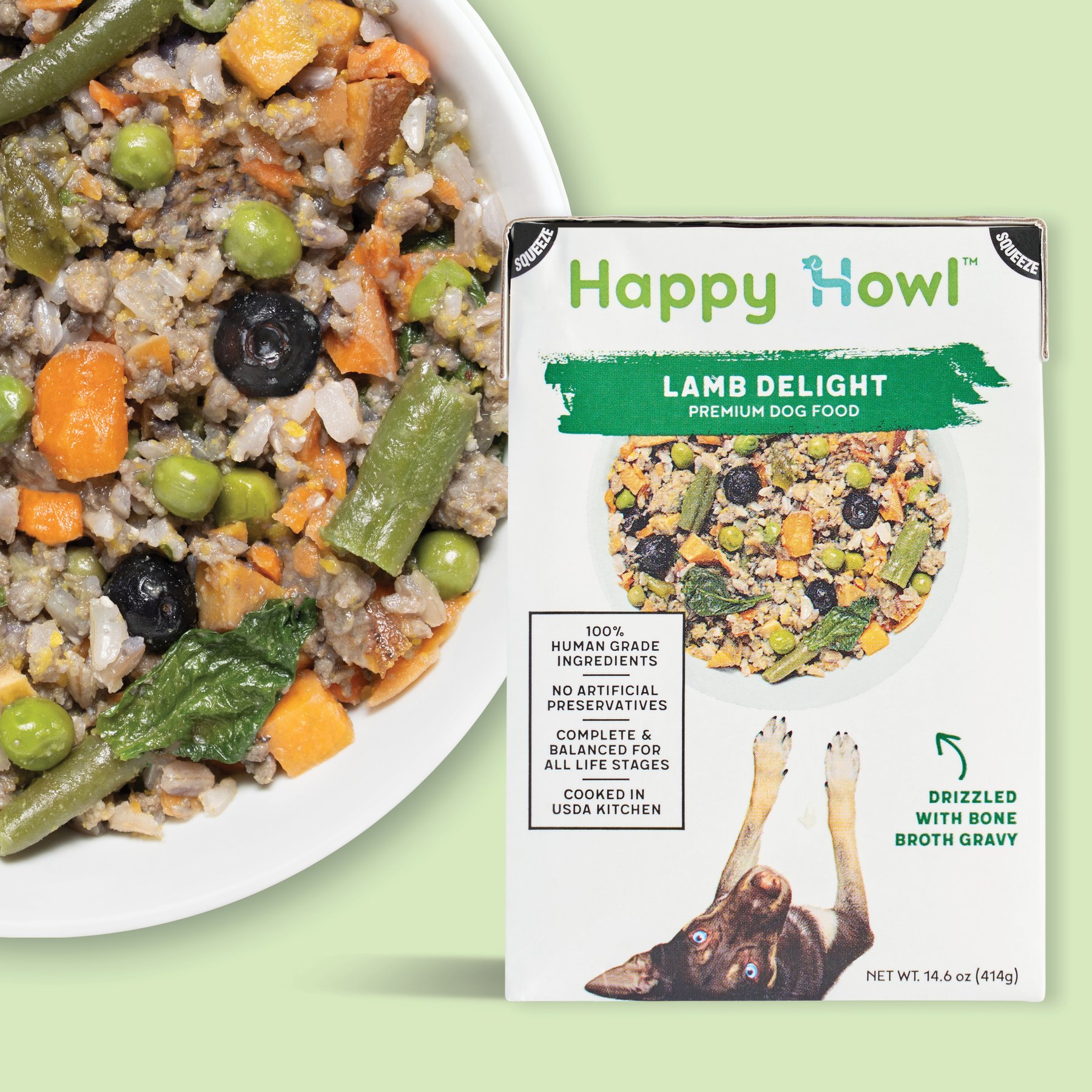 Happy Howl Lamb Delight 100% Human-Grade Wet Dog Food