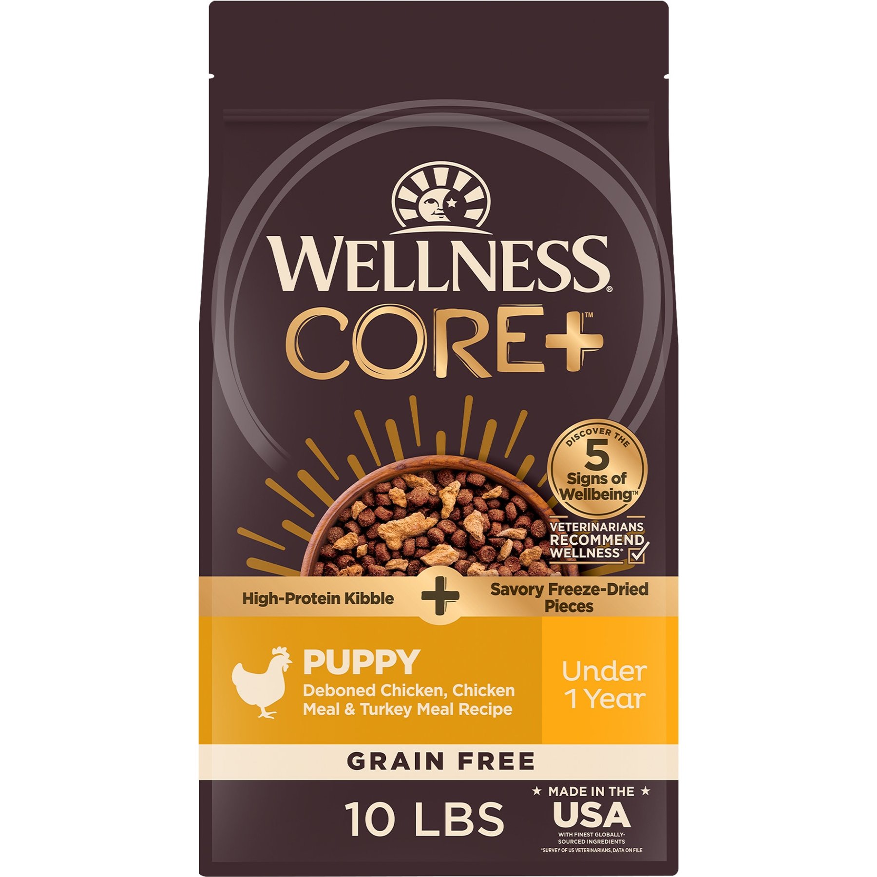 Wellness CORE+ Grain-Free Puppy Recipe with Freeze-Dried Turkey Dry Dog Food
