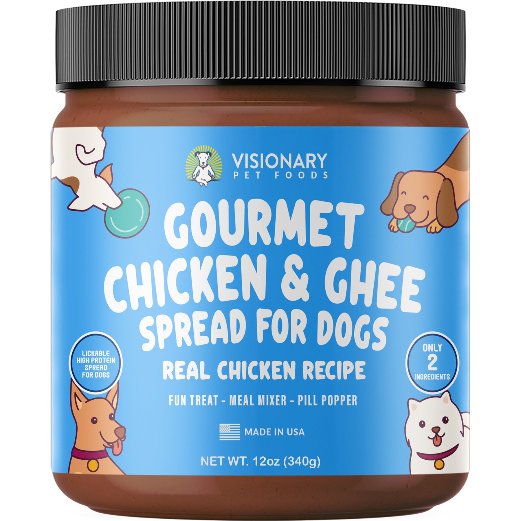 Visionary Pet Foods Chicken & Ghee Meat Spread Dog Food Topper