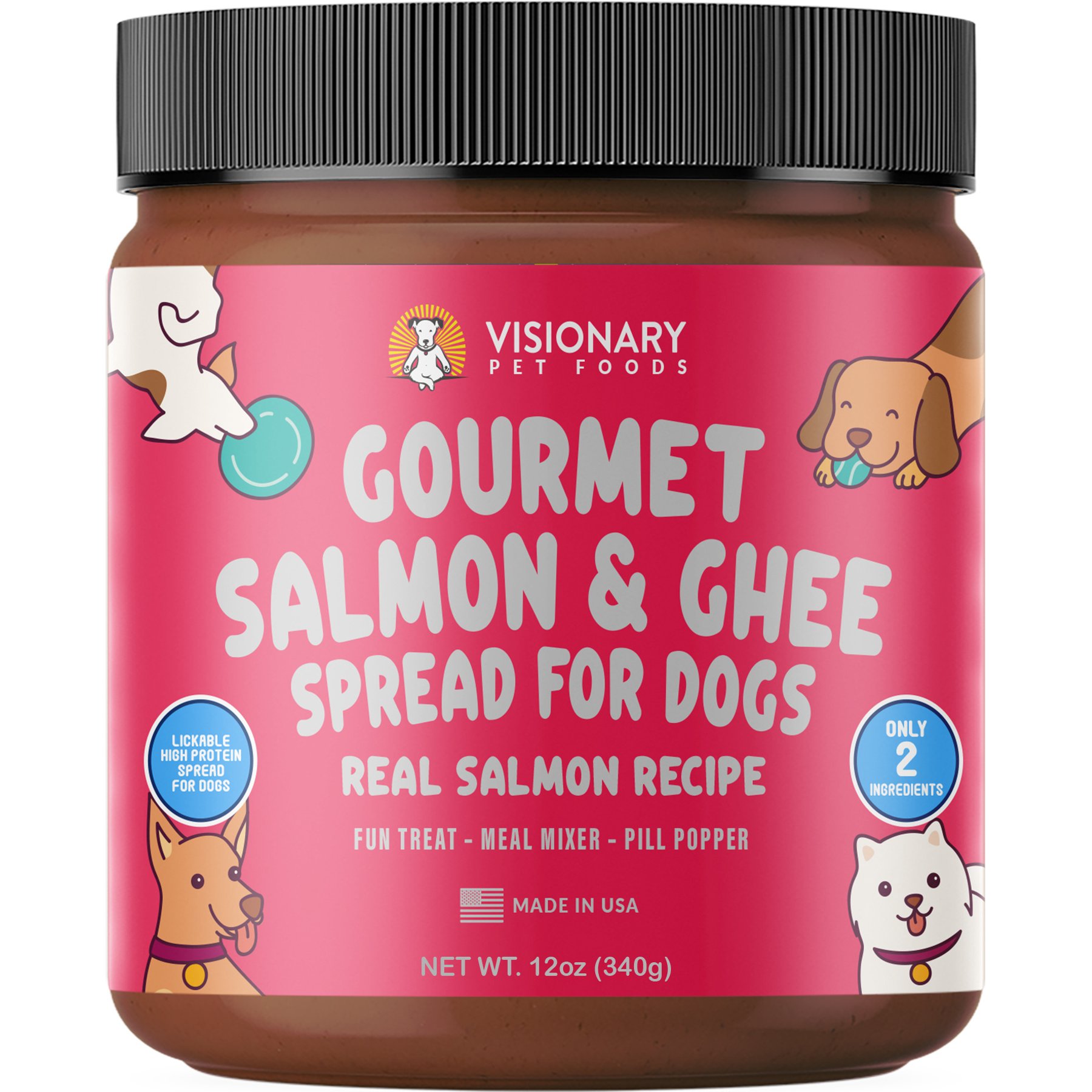 Visionary Pet Foods Salmon & Ghee Meat Spread Dog Food Topper
