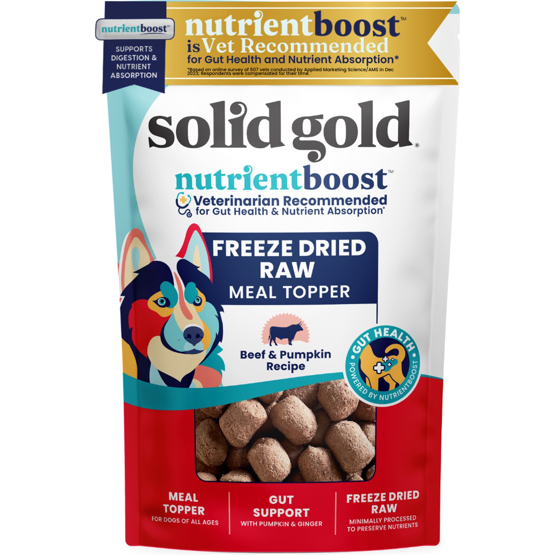 Solid Gold Real Beef & Pumpkin Freeze-Dried Raw Meal Dog Food Topper