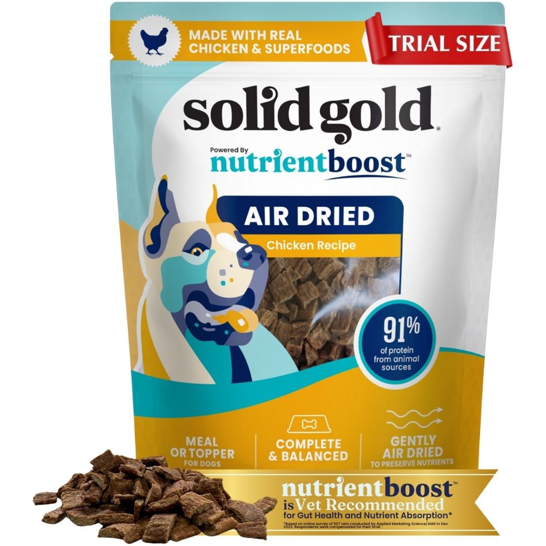 Solid Gold Complete & Balanced Chicken Recipe Air Dried Dog Food Topper
