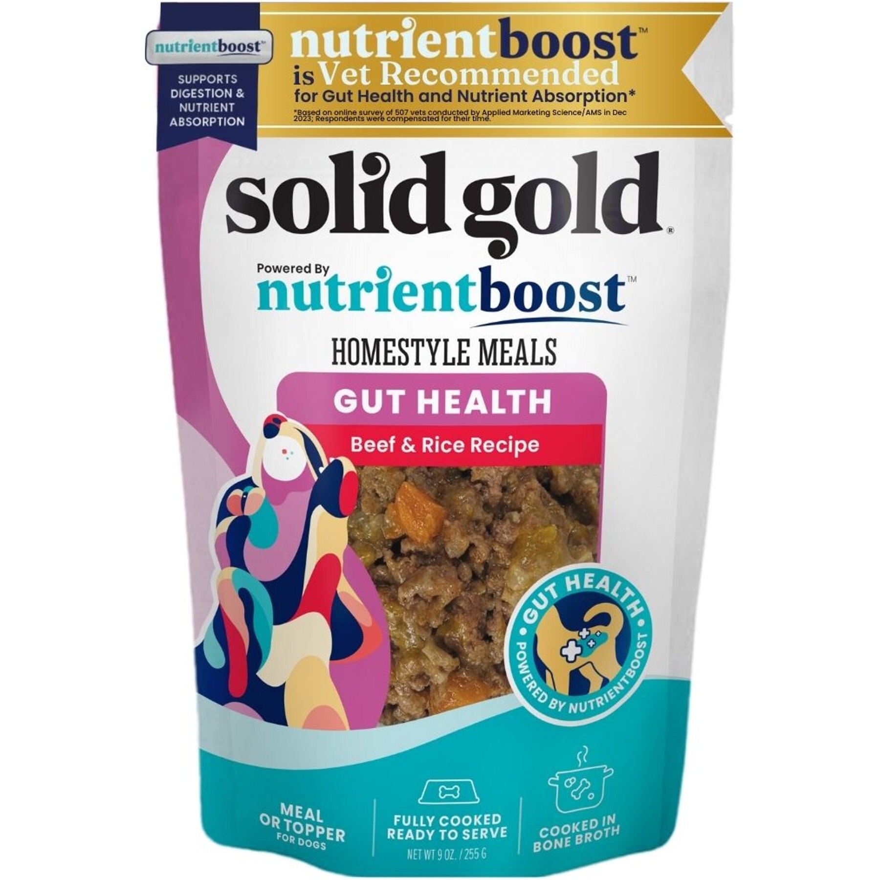 Solid Gold Homestyle Meal Gut Health Beef Dog Food Topper
