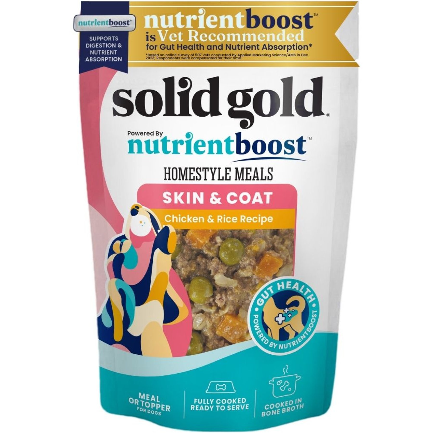 Solid Gold Homestyle Meal Skin & Coat Health Chicken Dog Food Topper