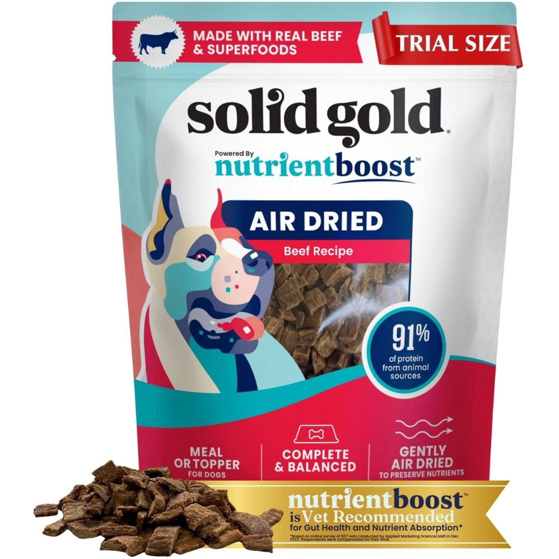 Solid Gold Complete & Balanced Beef Recipe Air Dried Dog Food Topper