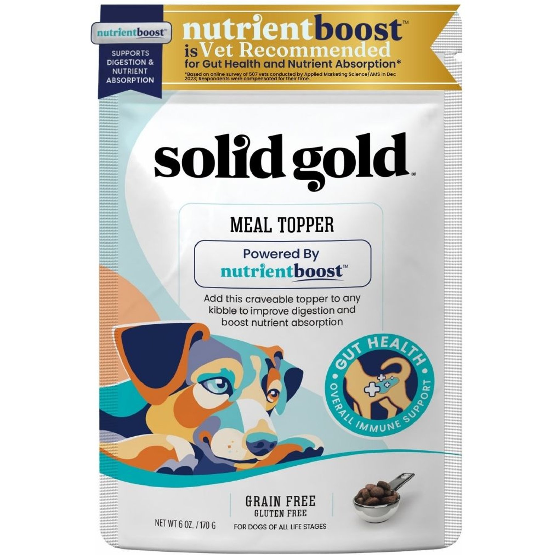 Solid Gold Gut Health Grain-Free Nutrient Absorption & Digestion Dog Food Topper