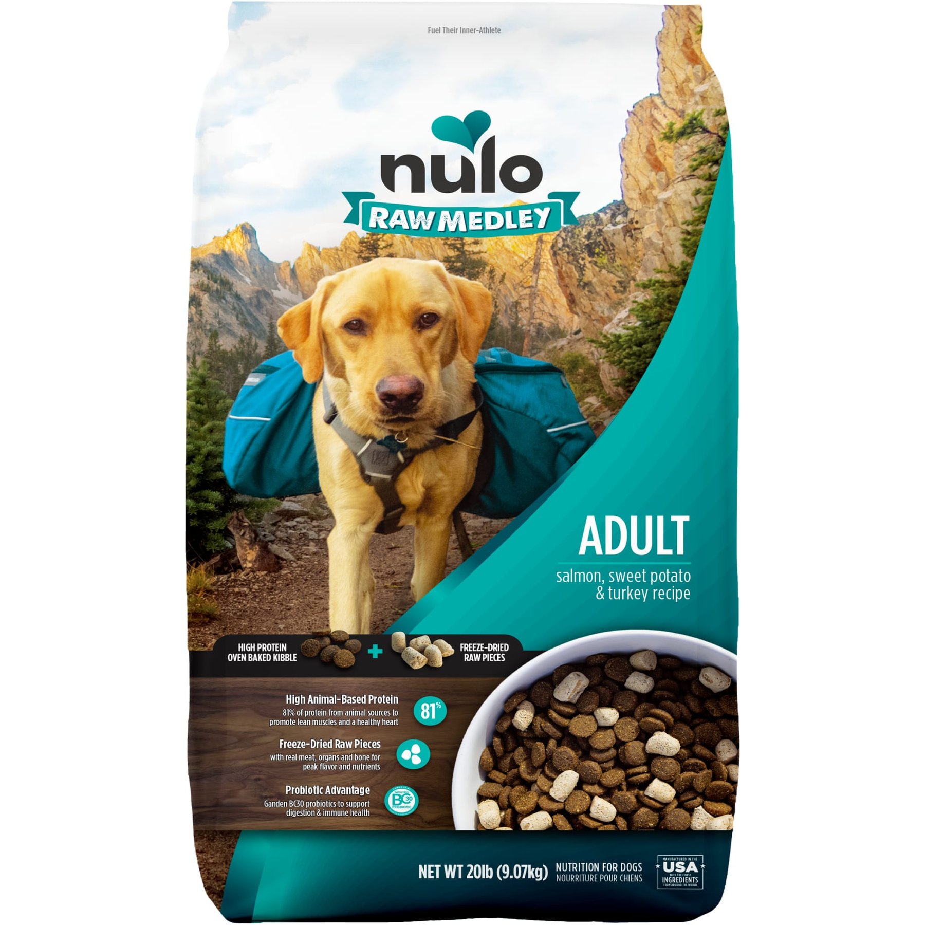 Nulo Raw Medley Salmon, Sweet Potato & Turkey Adult Dry Dog Food
