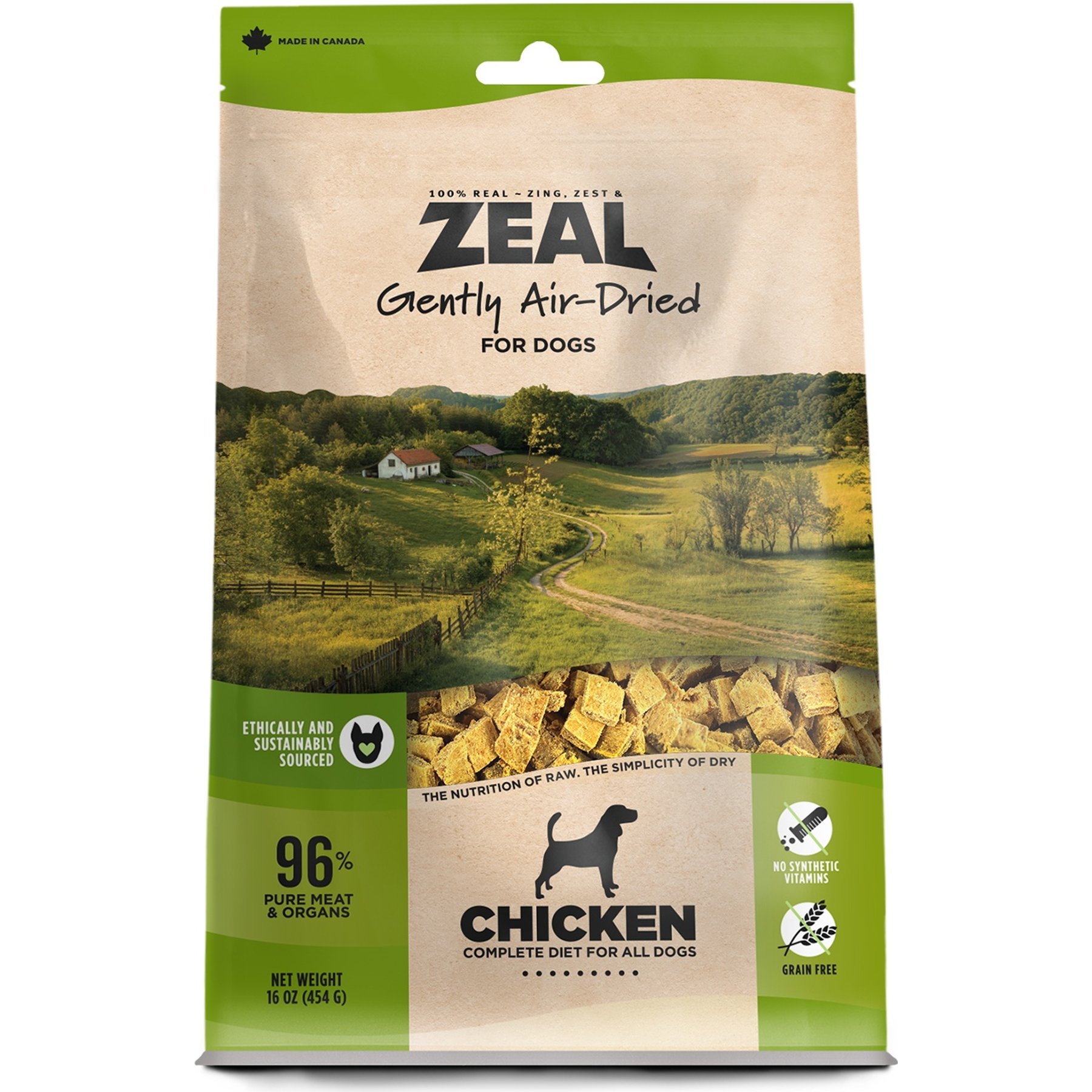 ZEAL Canada Grain-Free Gently Air-Dried Chicken Recipe Dog Food