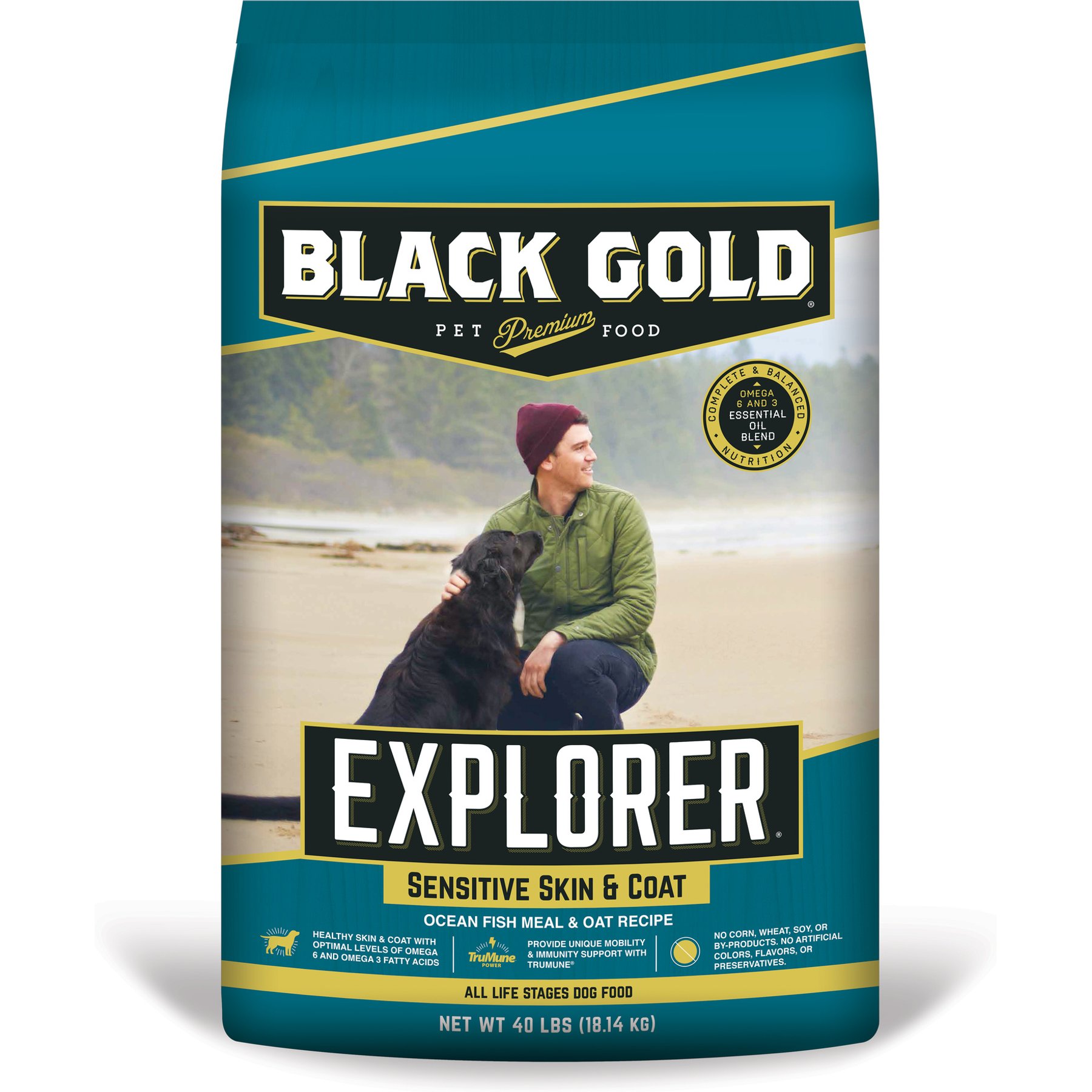 Black Gold Explorer Sensitive Skin & Coat Ocean Fish Meal & Oat Recipe Dry Dog Food