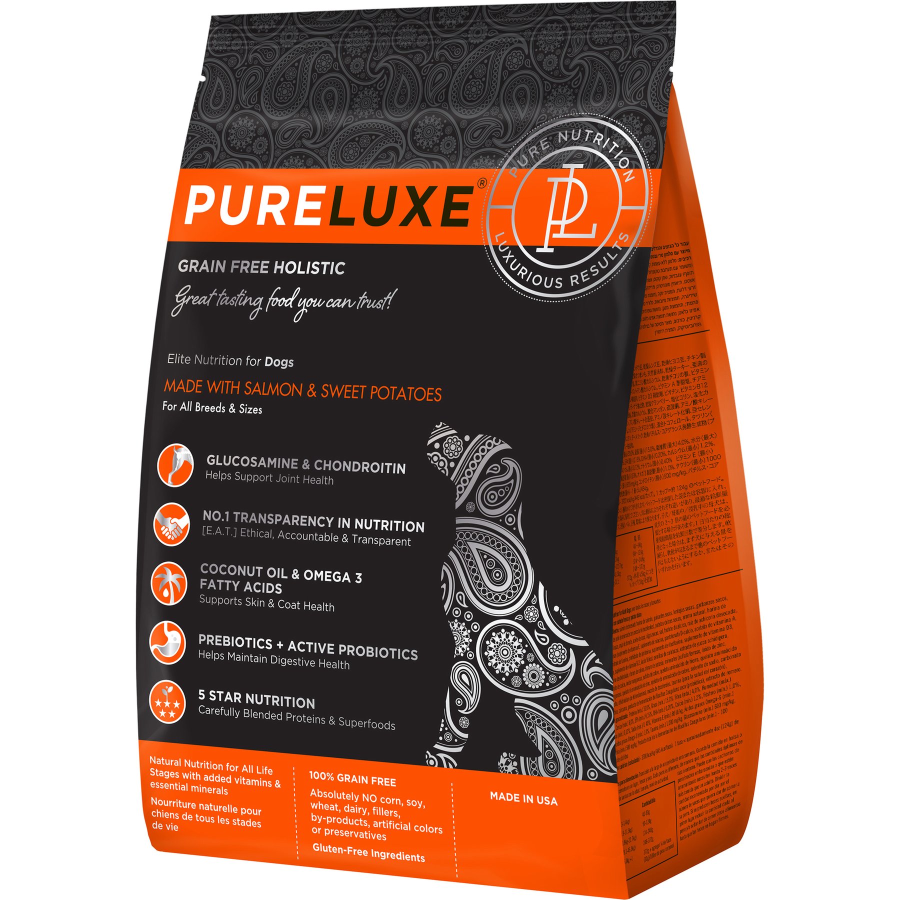 Pureluxe Elite Nutrition Grain-Free Salmon & Sweet Potatoes Dry Dog Food