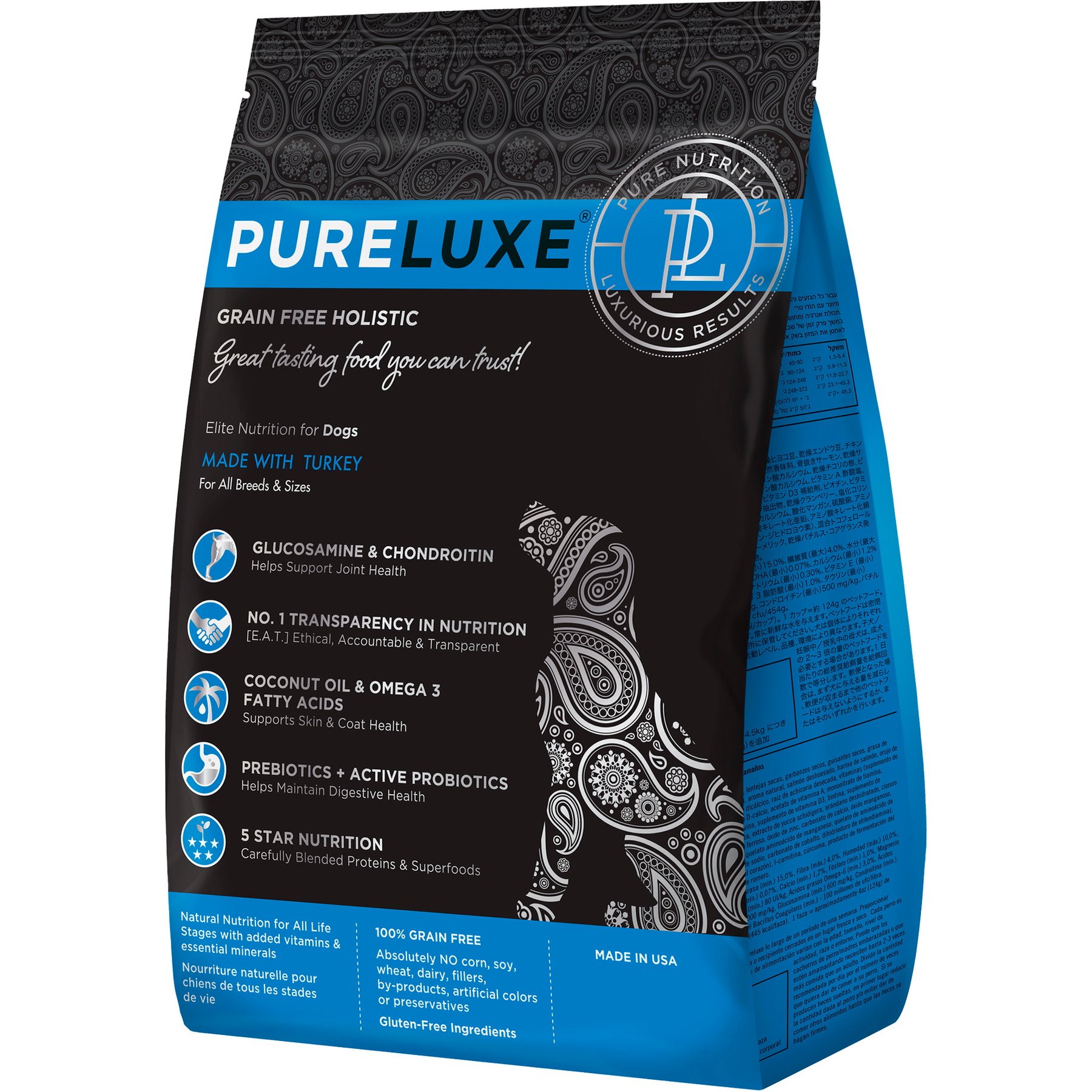 Pureluxe Elite Nutrition Grain-Free Turkey Dry Dog Food