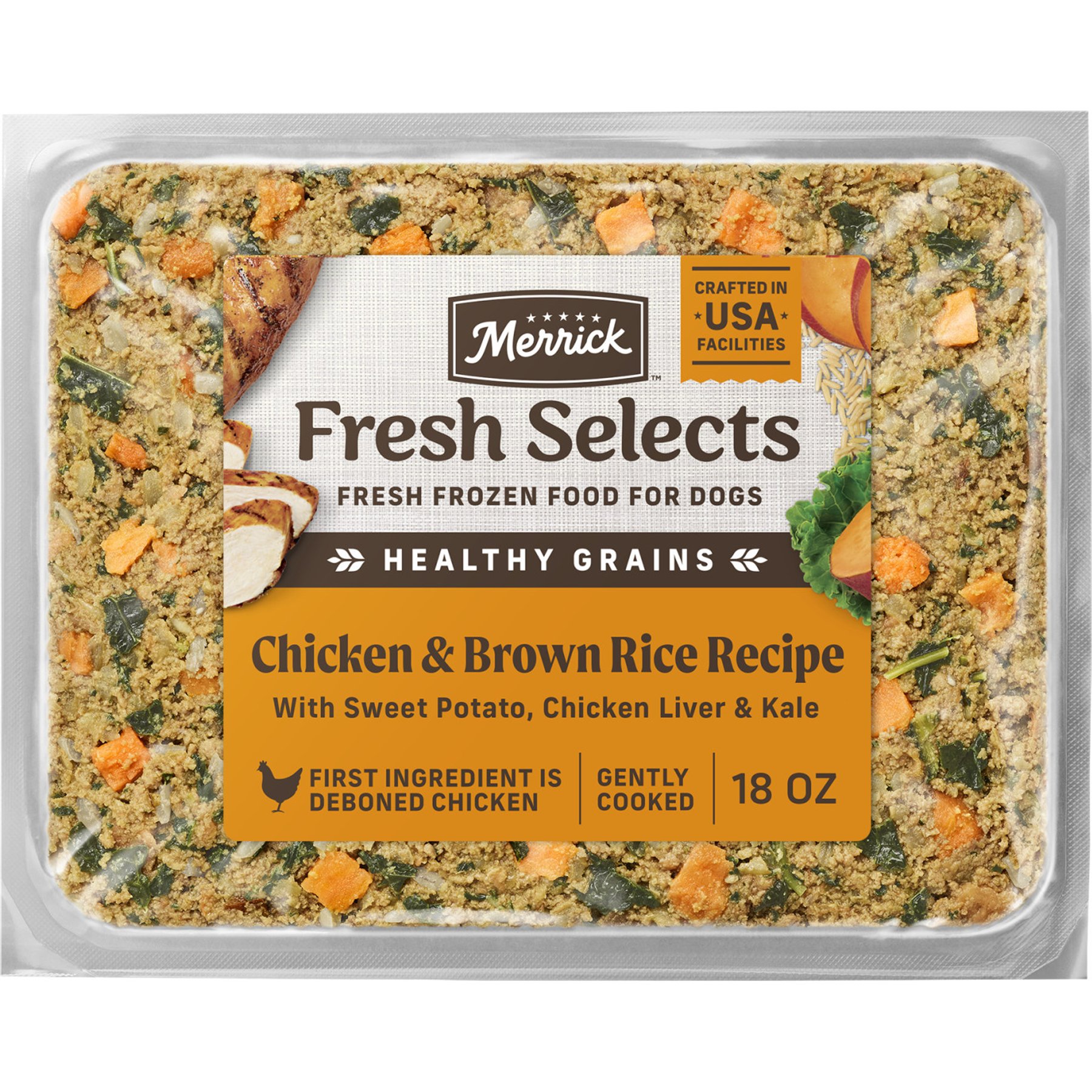 Merrick Fresh Selects Frozen Chicken & Brown Rice Dog Food