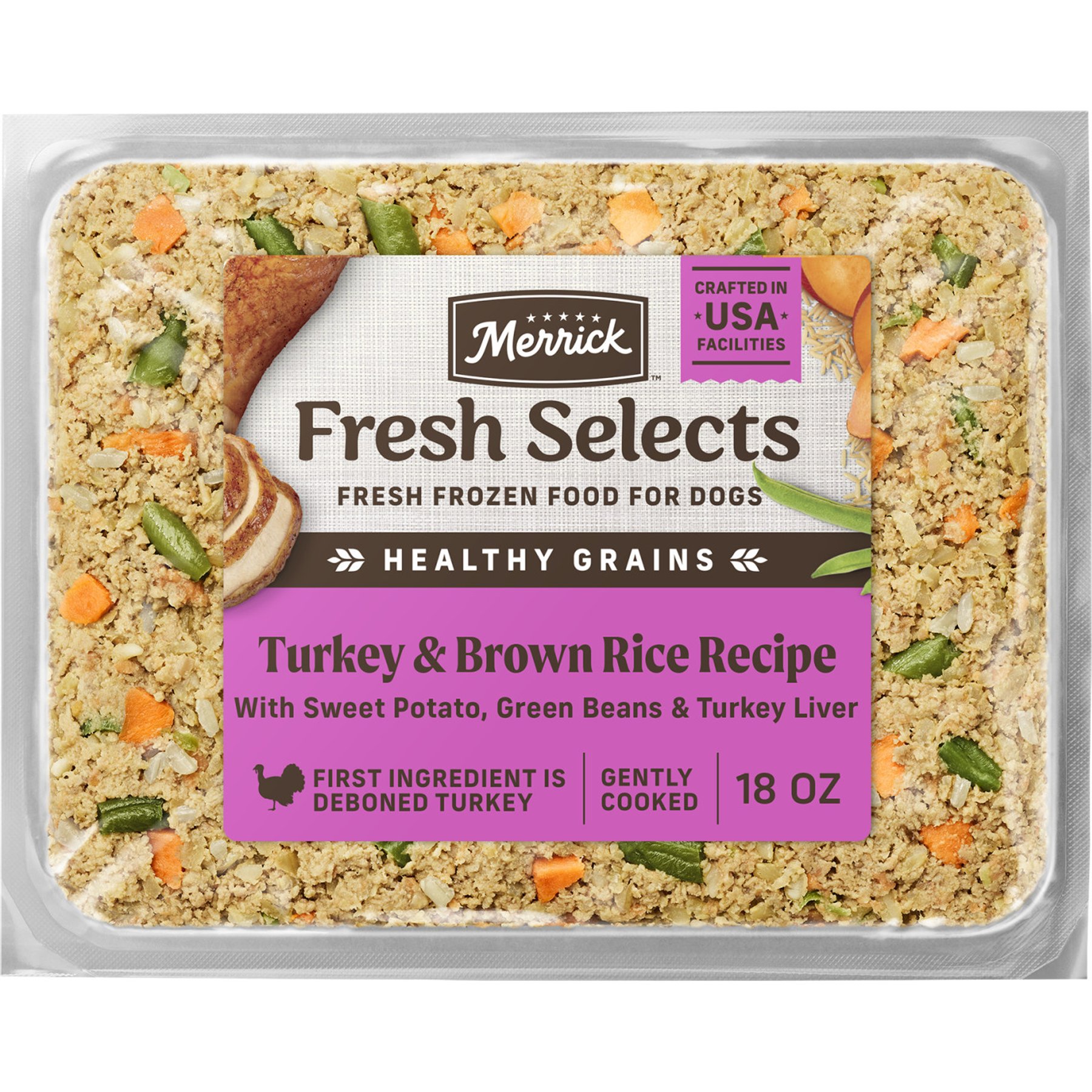 Merrick Fresh Selects Frozen Turkey & Brown Rice Dog Food