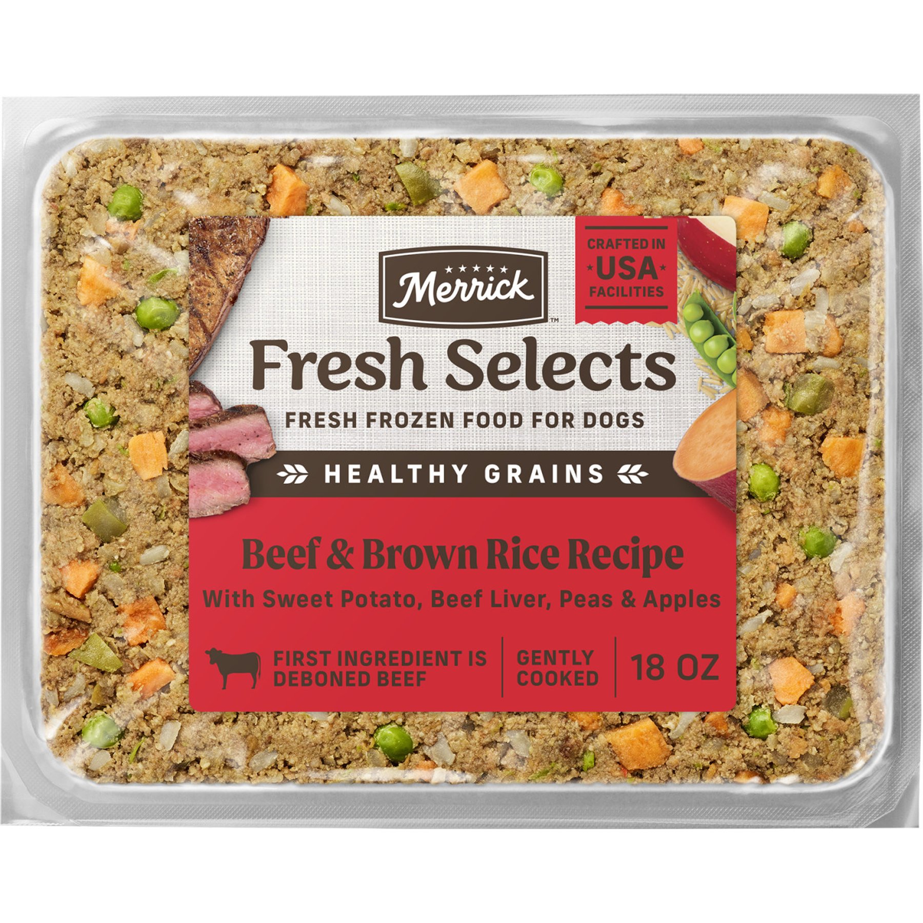 Merrick Fresh Selects Frozen Beef & Brown Rice Dog Food