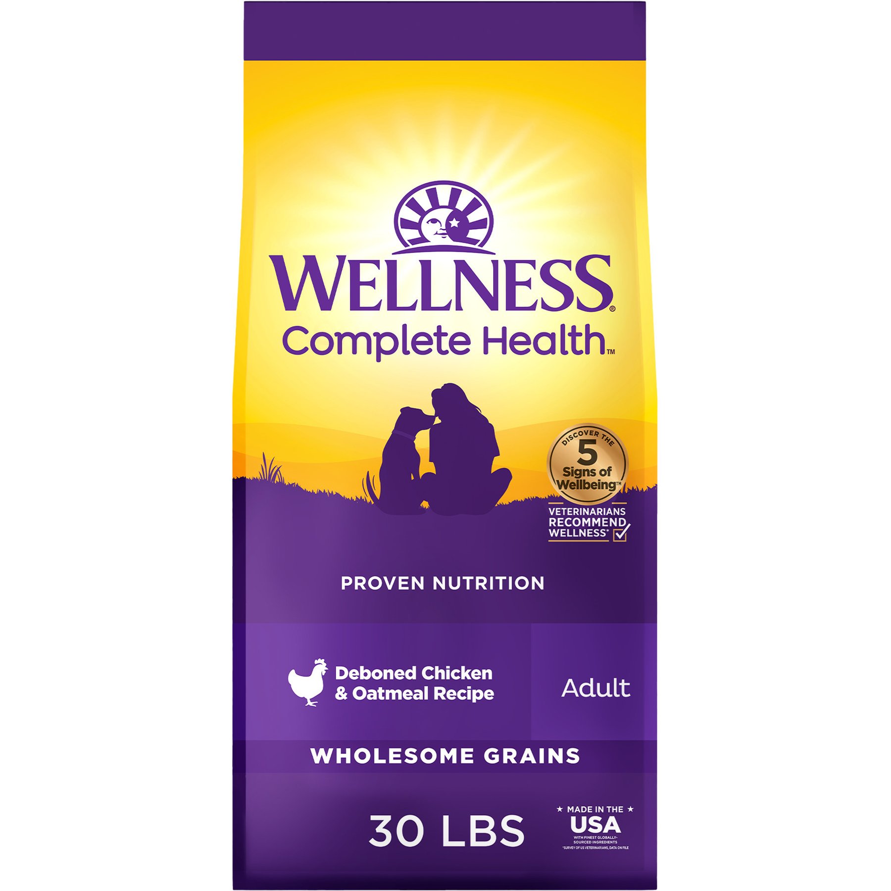 Wellness Complete Health Adult Deboned Chicken & Oatmeal Recipe Dry Dog Food