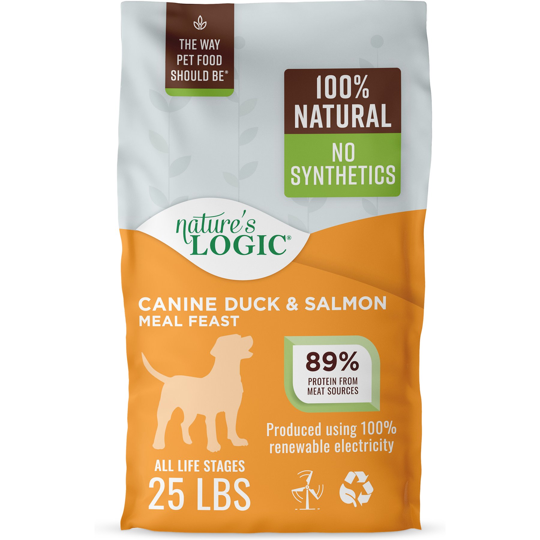 Nature's Logic 100% Natural Canine Duck & Salmon Meal Feast All Life Stages Dry Dog Food