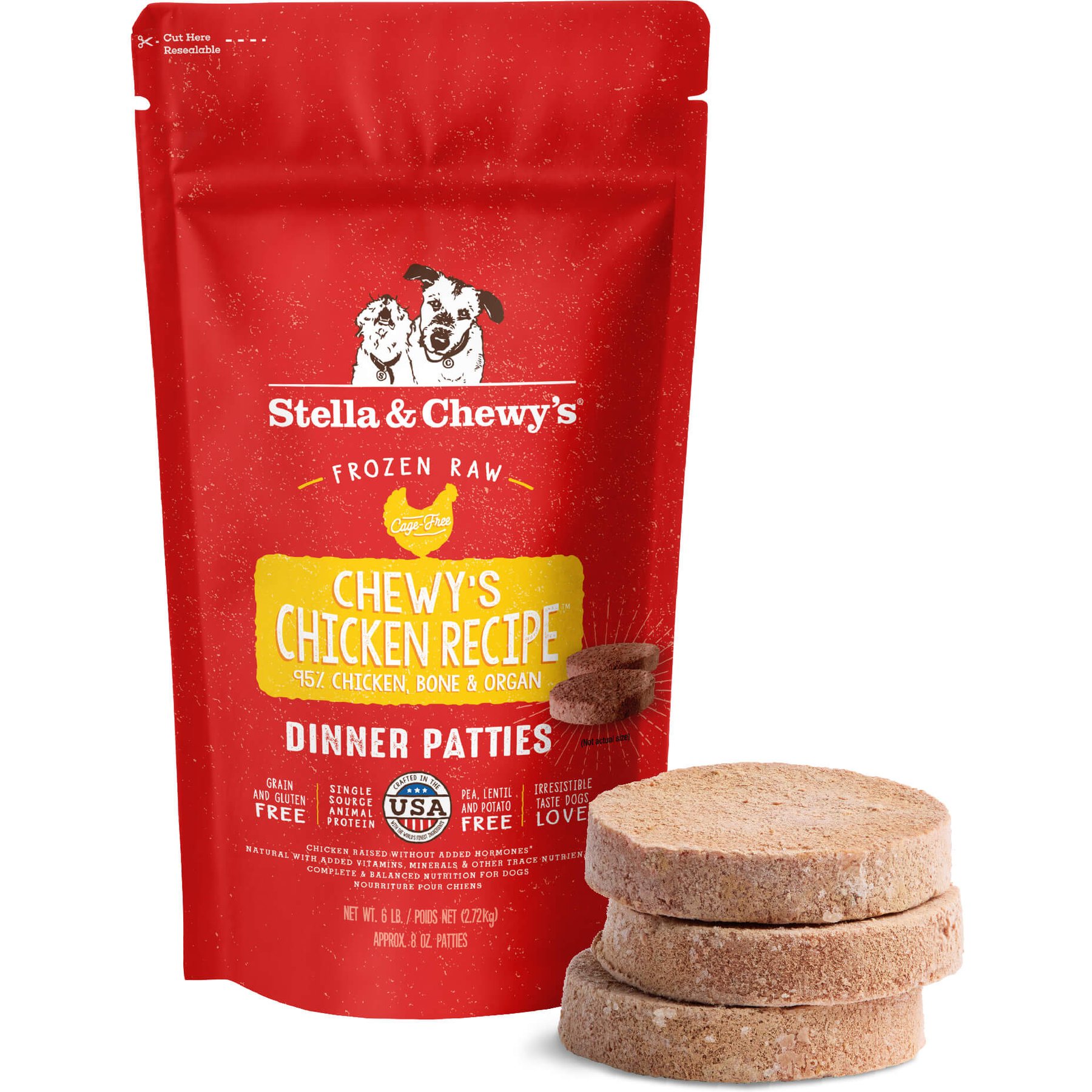Stella & Chewy's Chewy's Chicken Patties Frozen Raw Dog Food