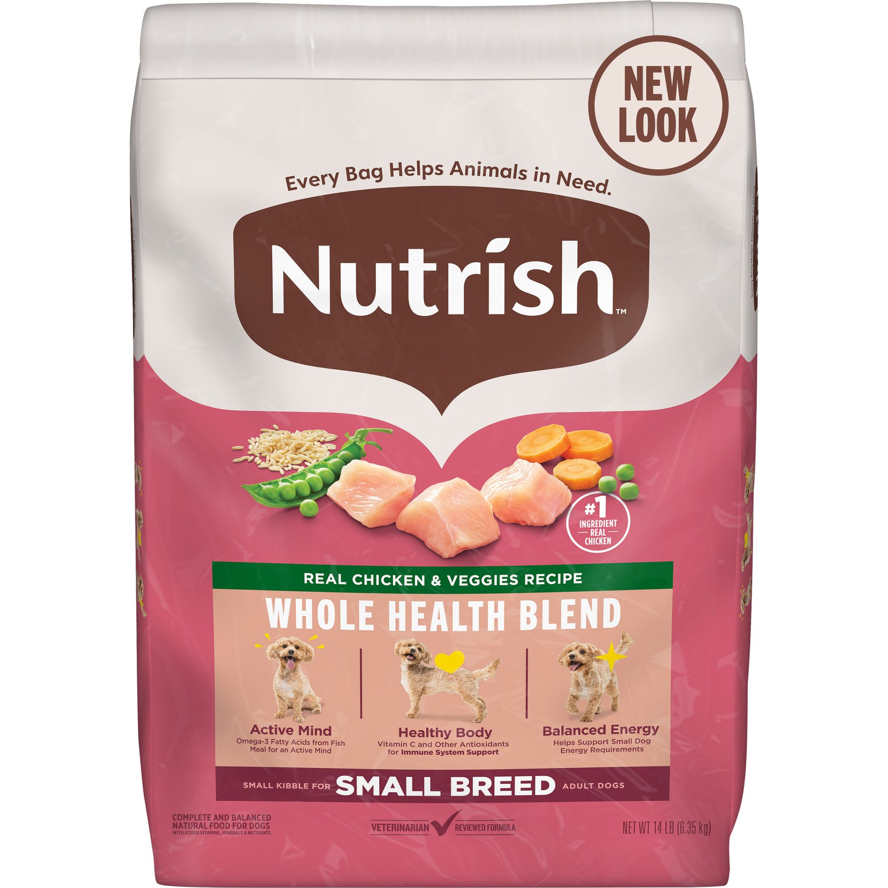 Nutrish Whole Health Blend Small Breed Real Chicken & Veggies Recipe Dry Dog Food