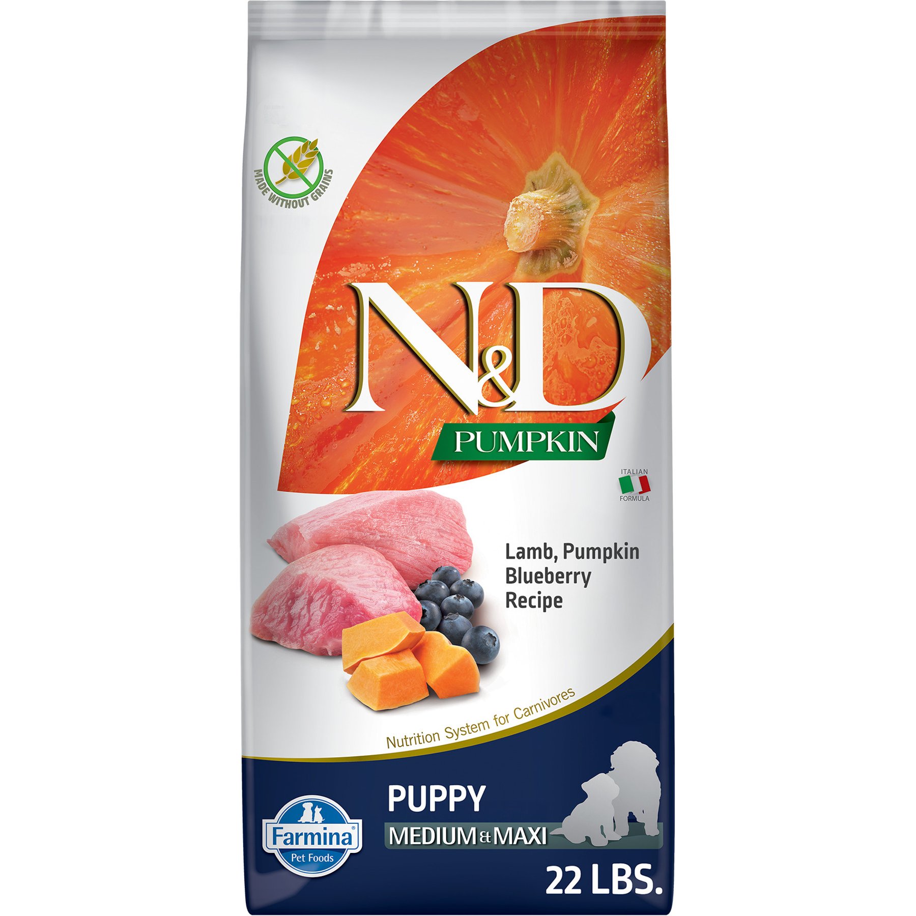 Farmina N&D Pumpkin Canine Puppy Lamb & Blueberry Dry Dog Food