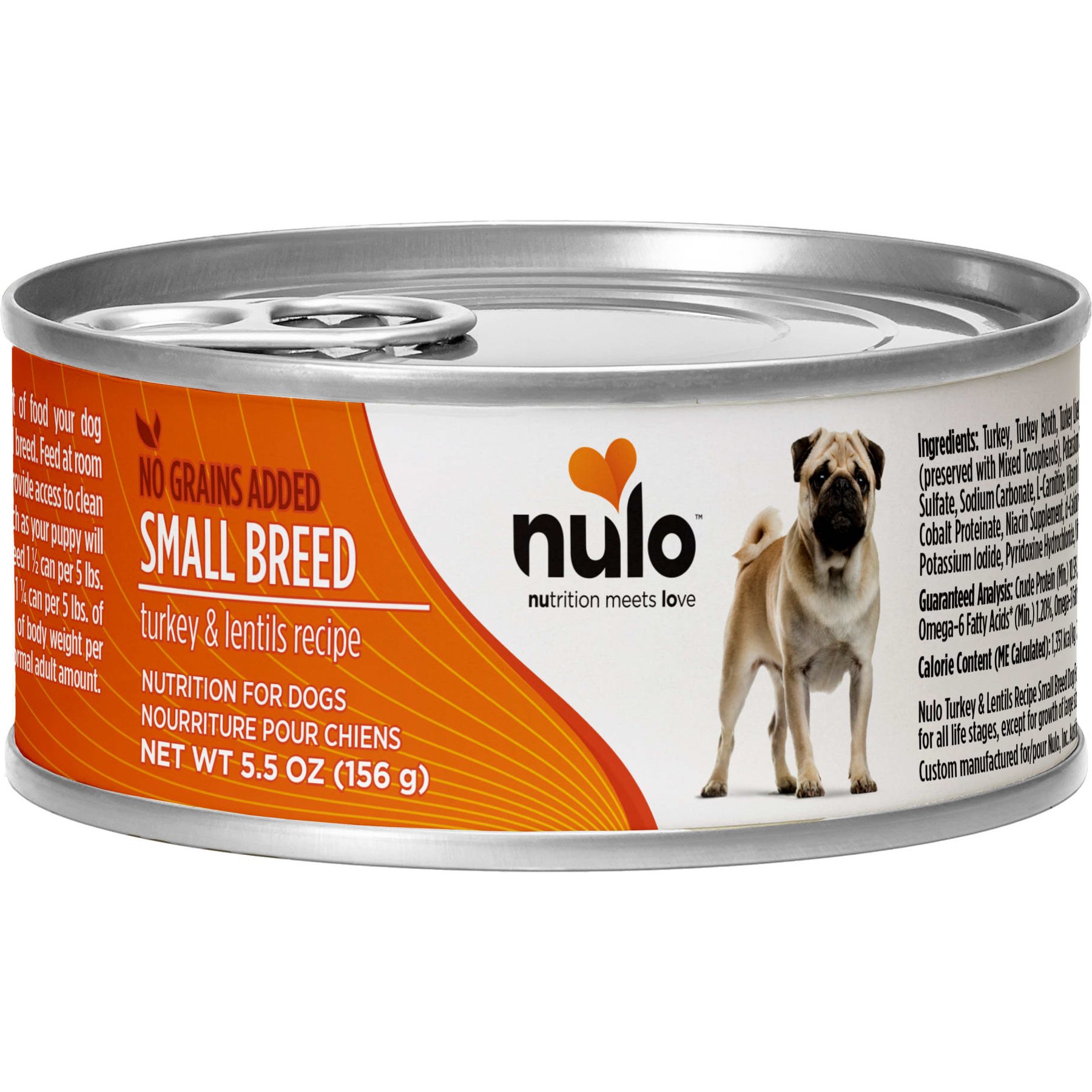 Nulo Small Breed Adult Grain-Free Turkey Recipe Wet Pate Canned Dog Food
