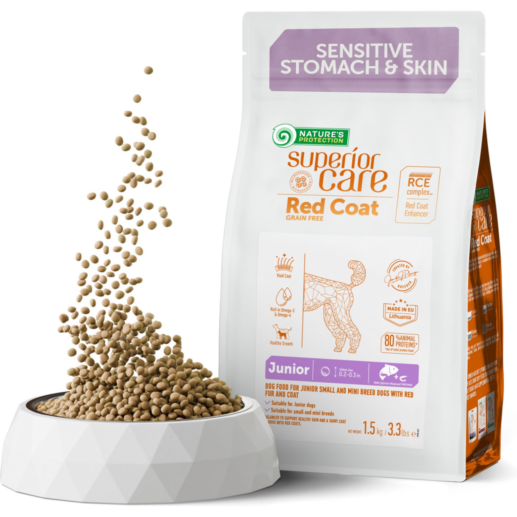 Nature's Protection Superior Care Puppy Small Breed Grain-Free Salmon & Krill Dry Dog Food