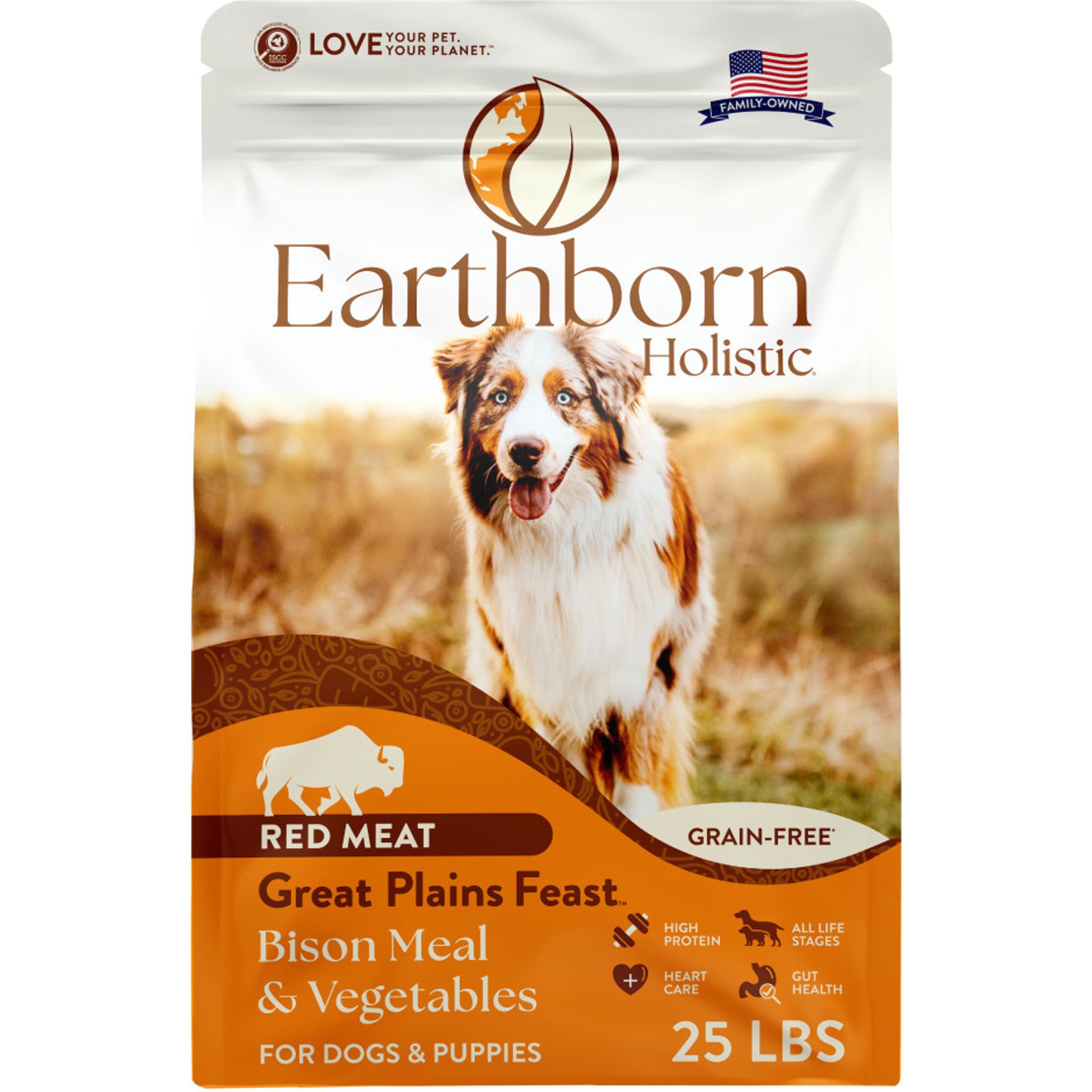 Earthborn Holistic Great Plains Feast Bison Meal & Vegetables Grain-Free Dry Dog Food