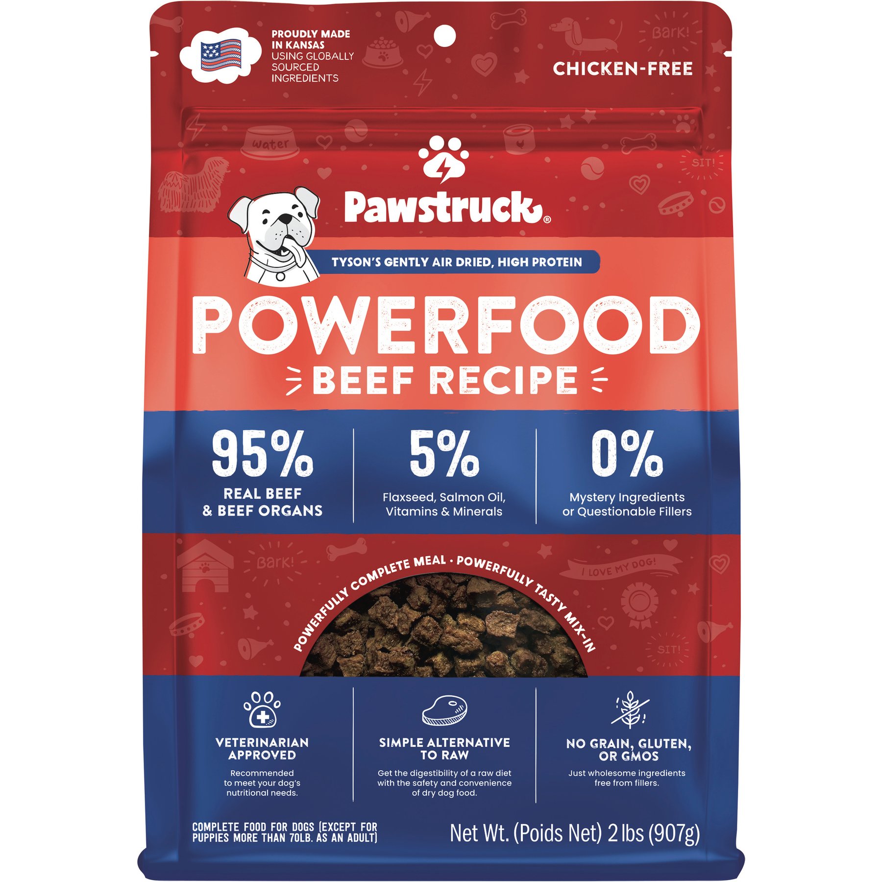 Pawstruck Beef High Protein Grain-Free Air-Dried Dog Food