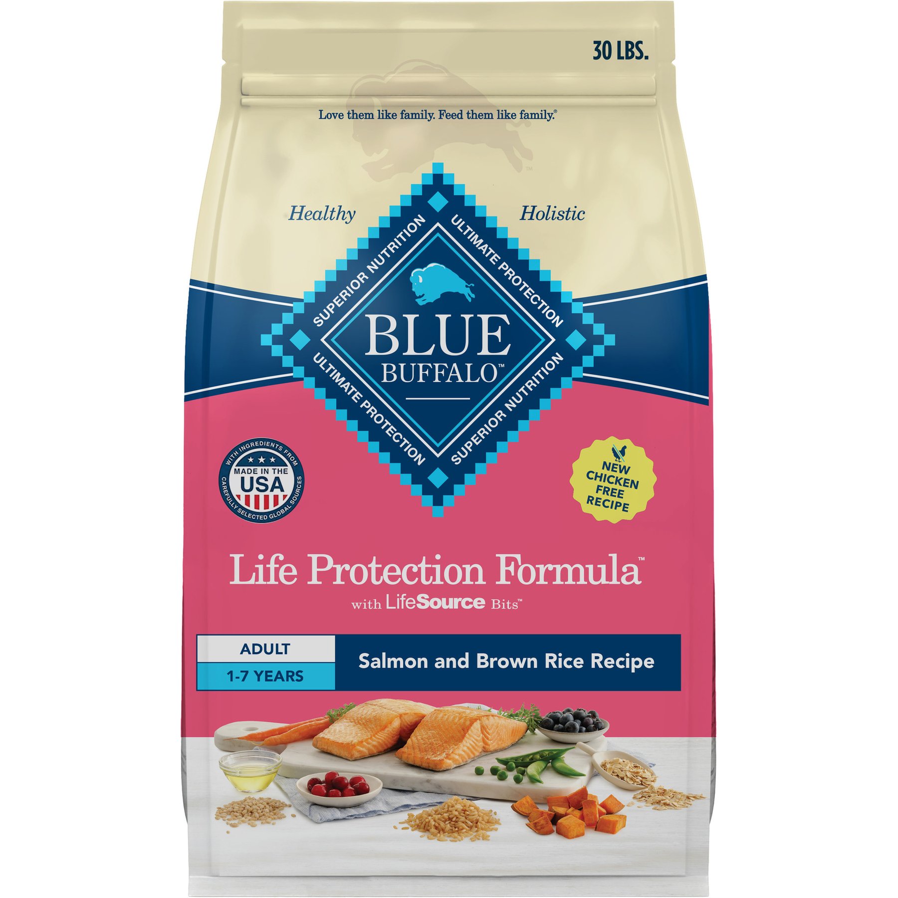 Blue Buffalo Life Protection Formula Adult Salmon & Brown Rice Recipe Dry Dog Food